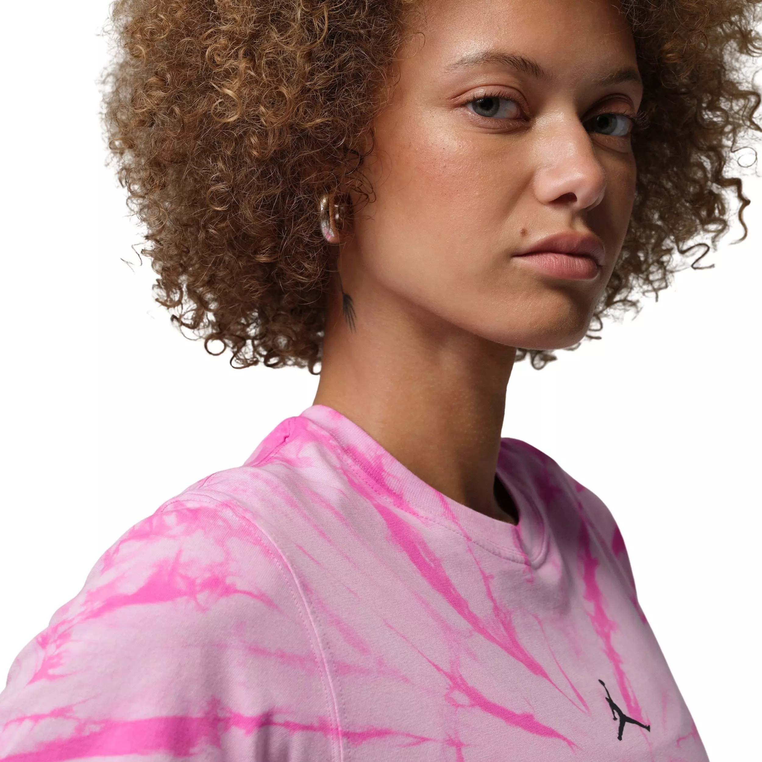 Jordan Women's Brooklyn Graphic AOP Tee - PINK/BLACK