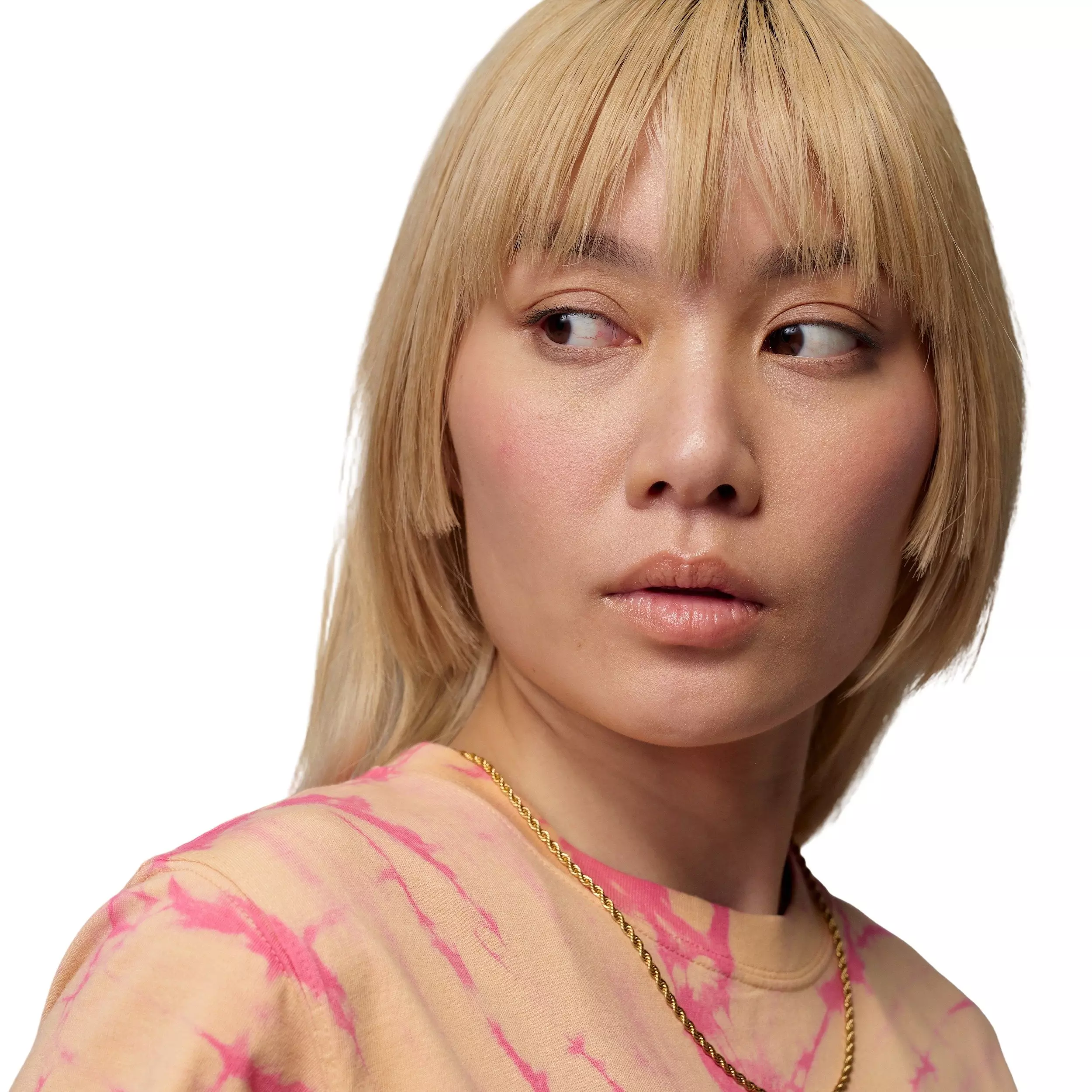 Jordan Women's Brooklyn Graphic AOP Tee - PINK/YELLOW