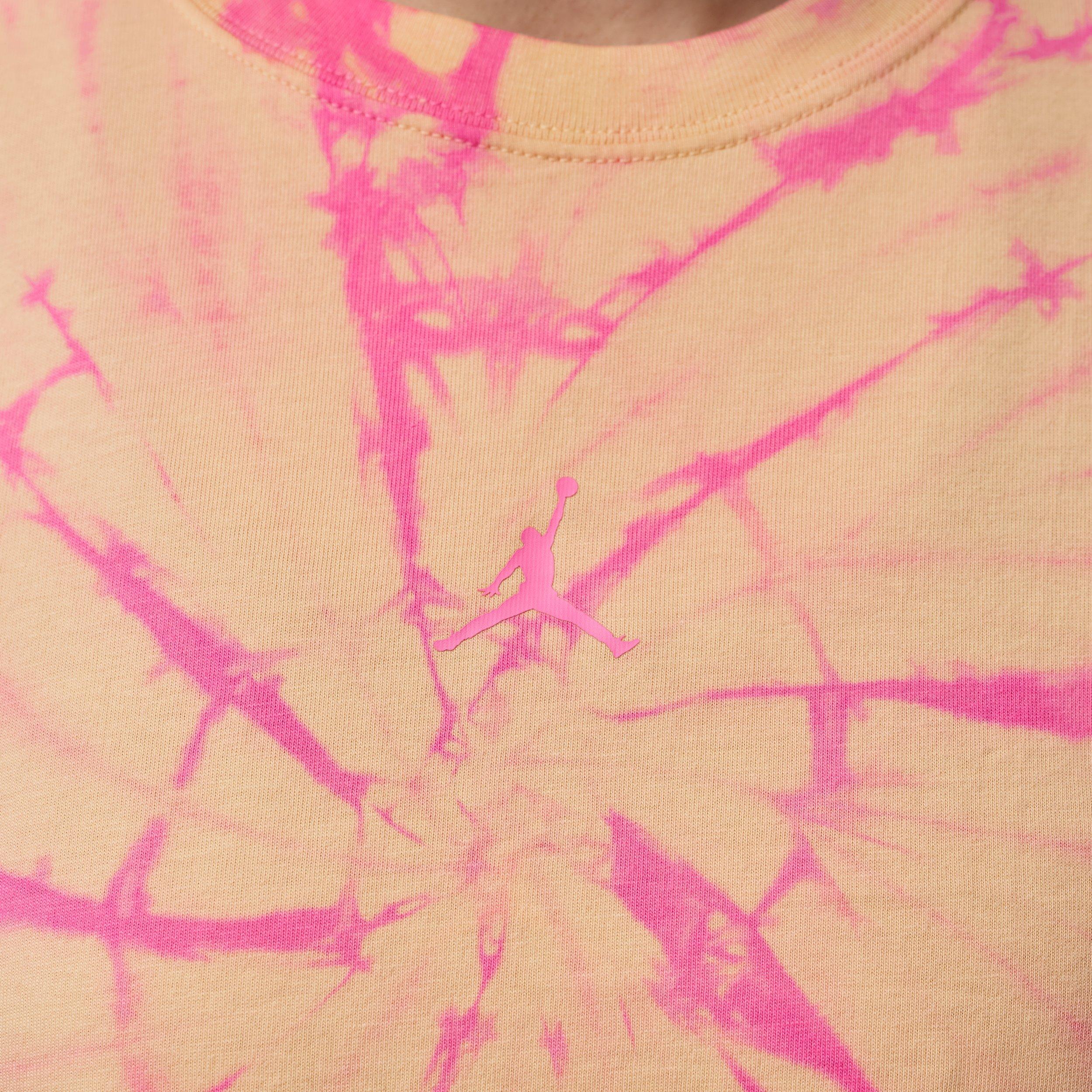 Jordan Women's Brooklyn Graphic AOP Tee - PINK/YELLOW Thumbnail View 4