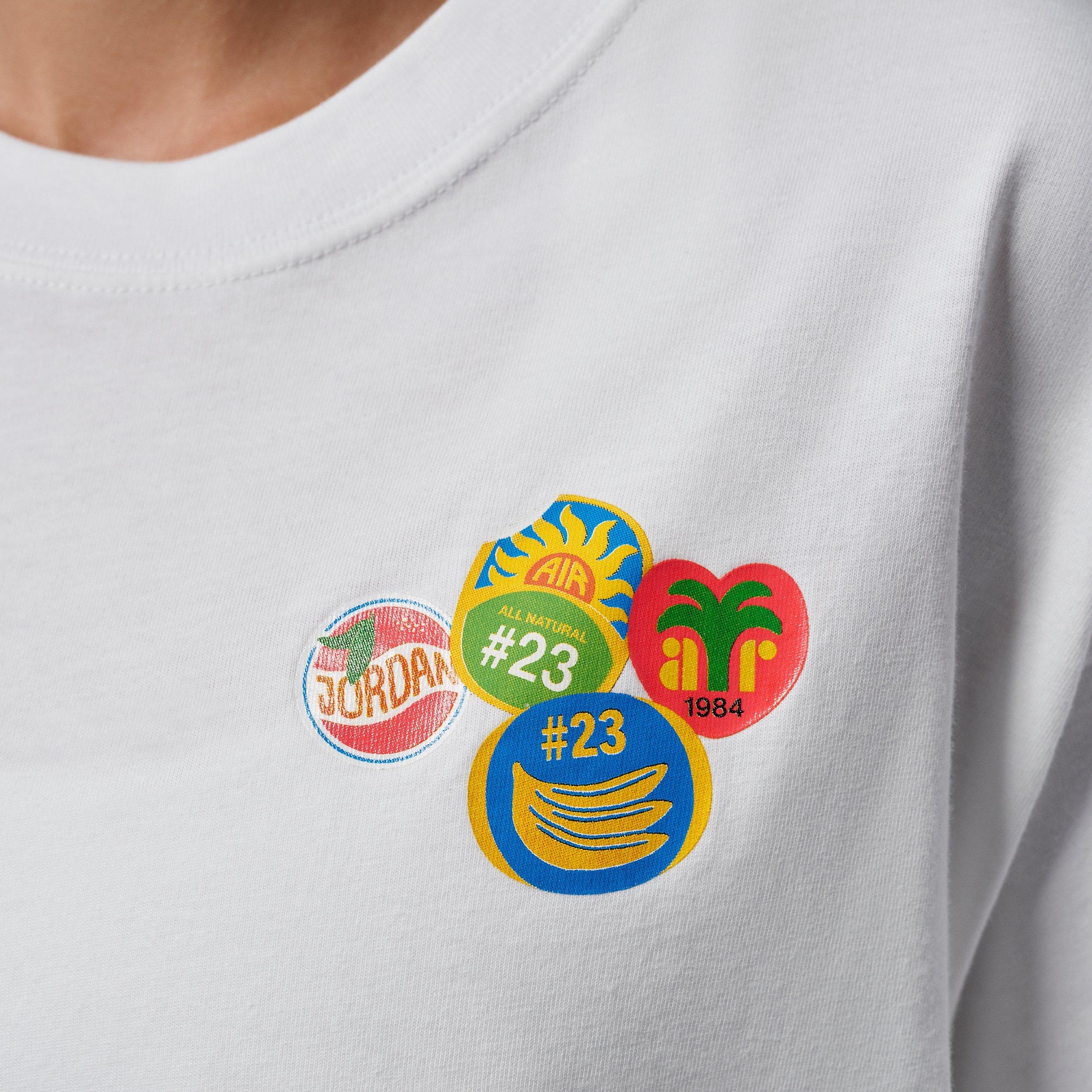 Jordan Women's Brooklyn SS OS Graphic T-Shirt - WHITE/BLACK Thumbnail View 4