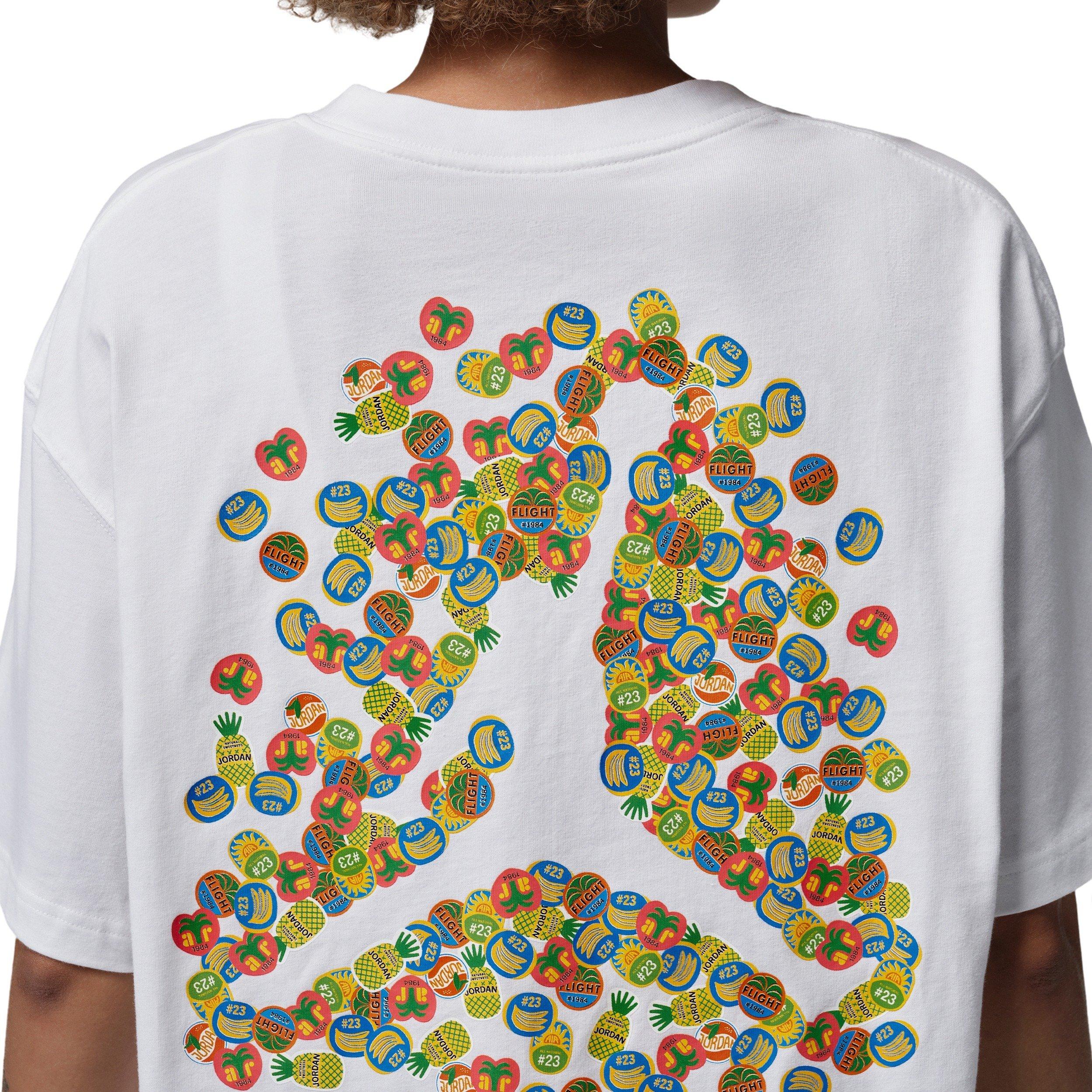 Jordan Women's Brooklyn SS OS Graphic T-Shirt - WHITE/BLACK Thumbnail View 5