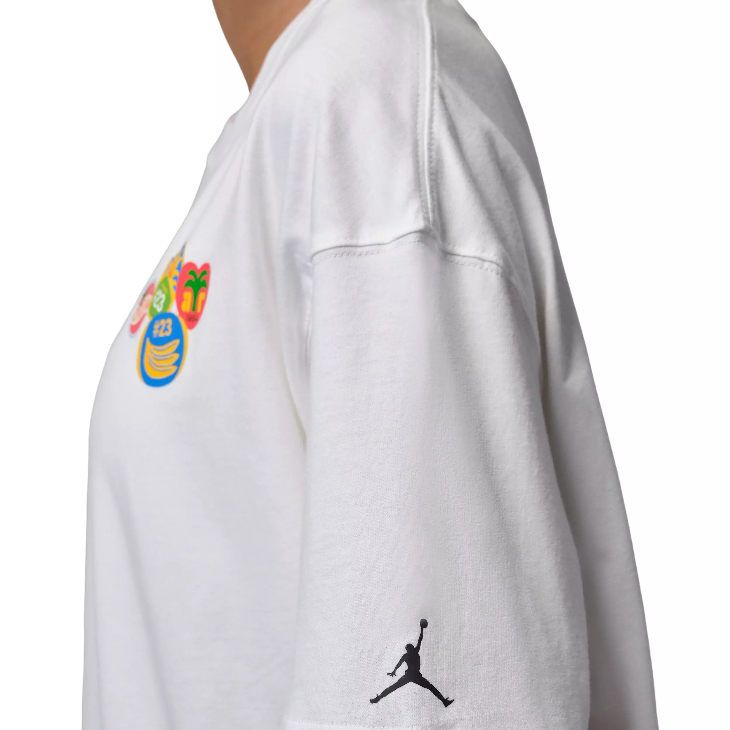 Jordan Women's Brooklyn SS OS Graphic T-Shirt - WHITE/BLACK