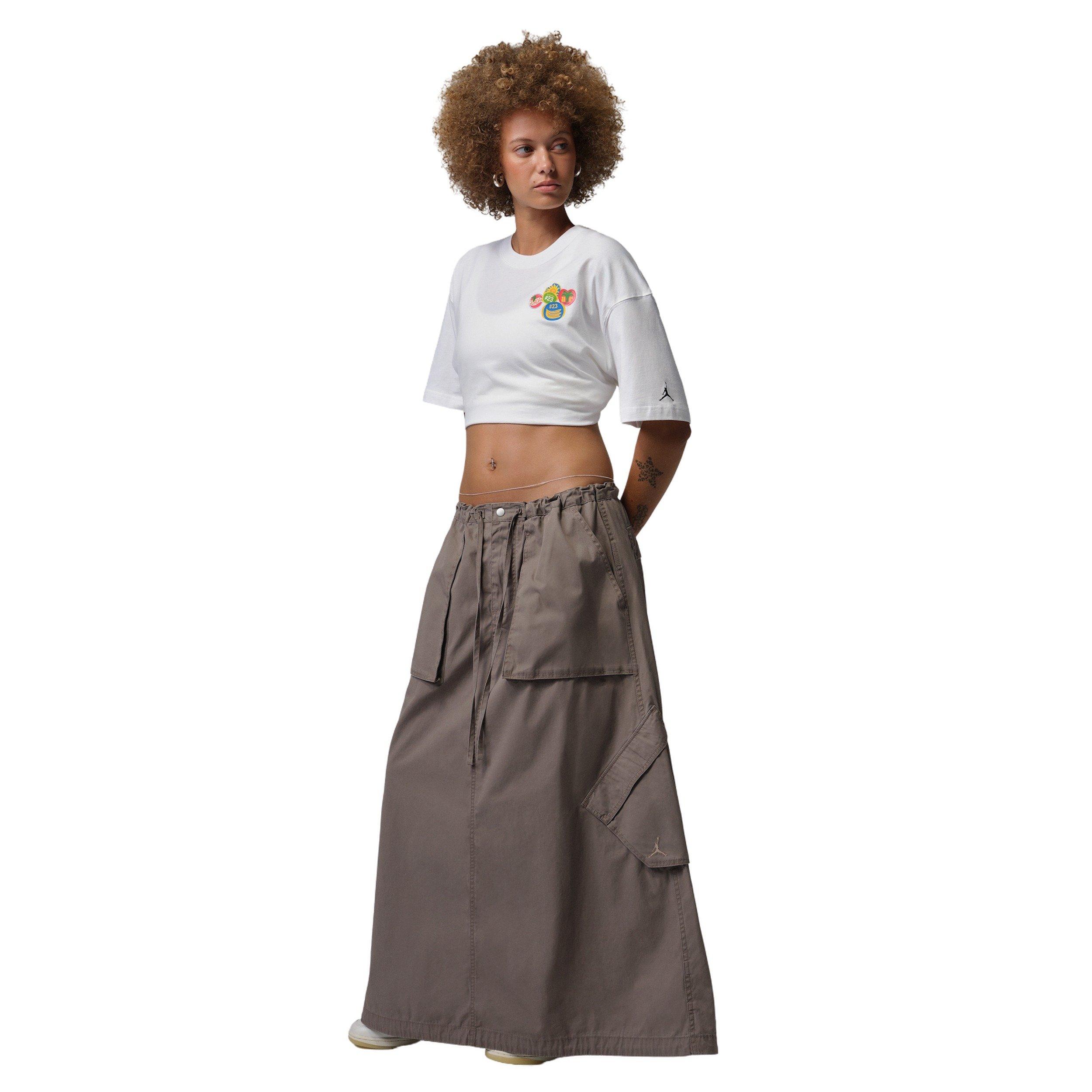 Jordan Women's Brooklyn SS OS Graphic T-Shirt - WHITE/BLACK Thumbnail View 7