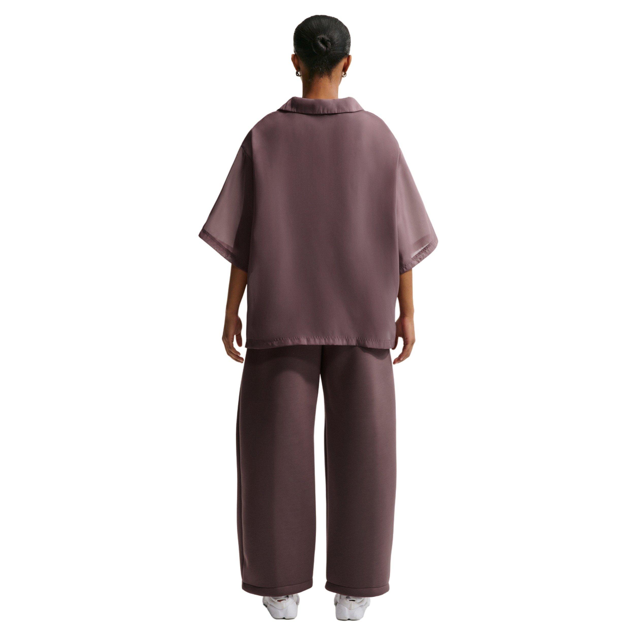 Nike Women's Sportswear Oversized Sheer Top - TATTOO PURPLE Thumbnail View 2