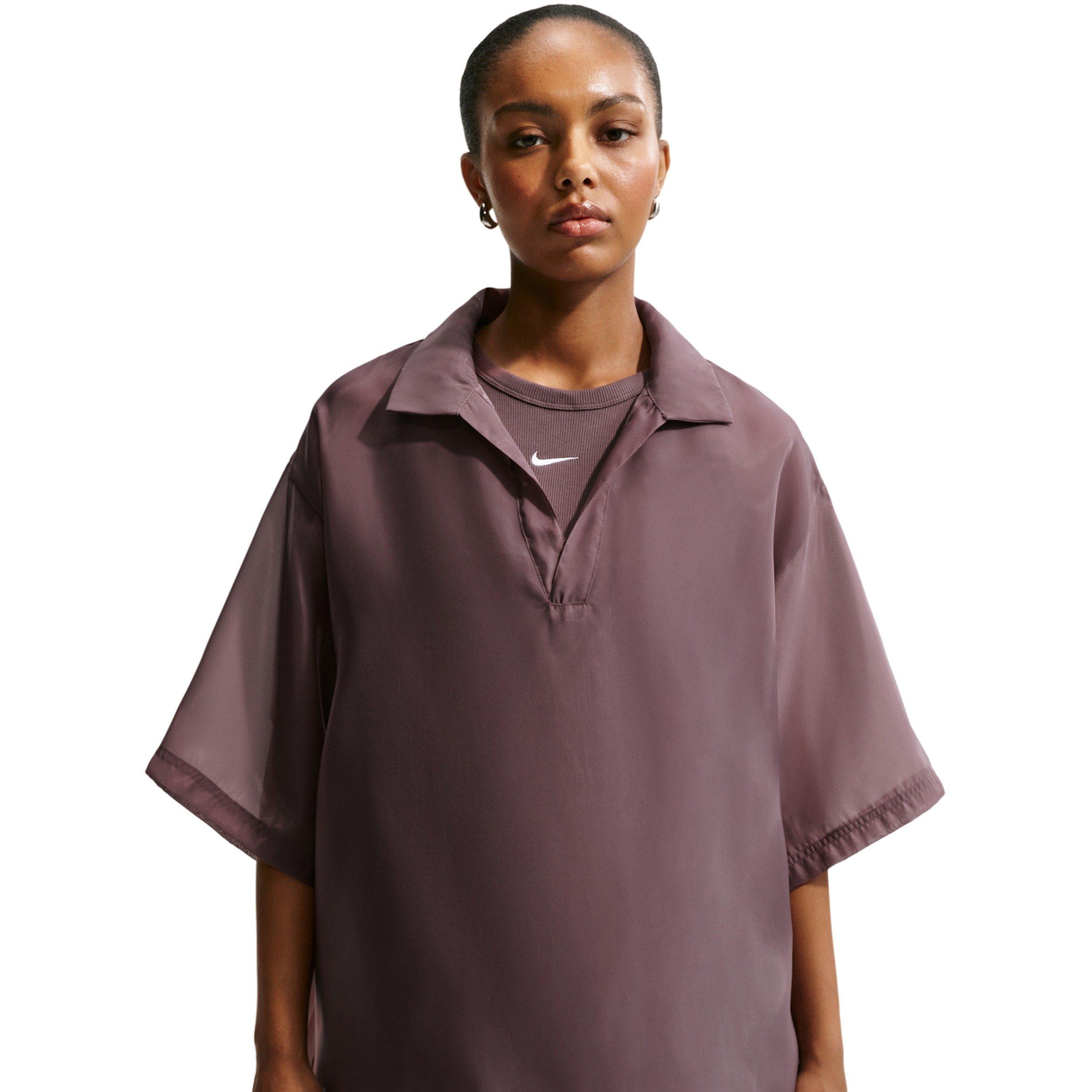 Nike Women's Sportswear Oversized Sheer Top - TATTOO PURPLE Thumbnail View 3
