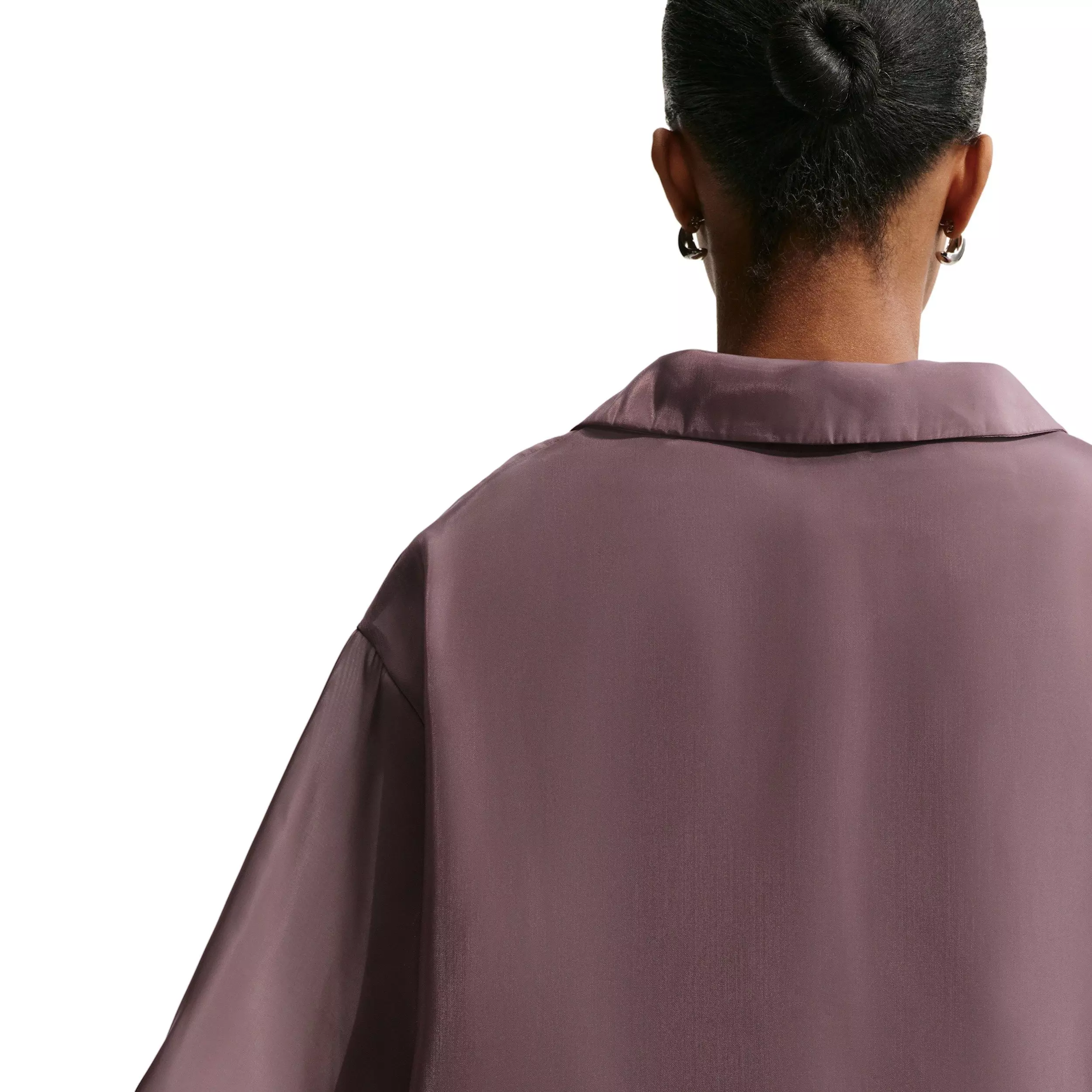 Nike Women's Sportswear Oversized Sheer Top - TATTOO PURPLE