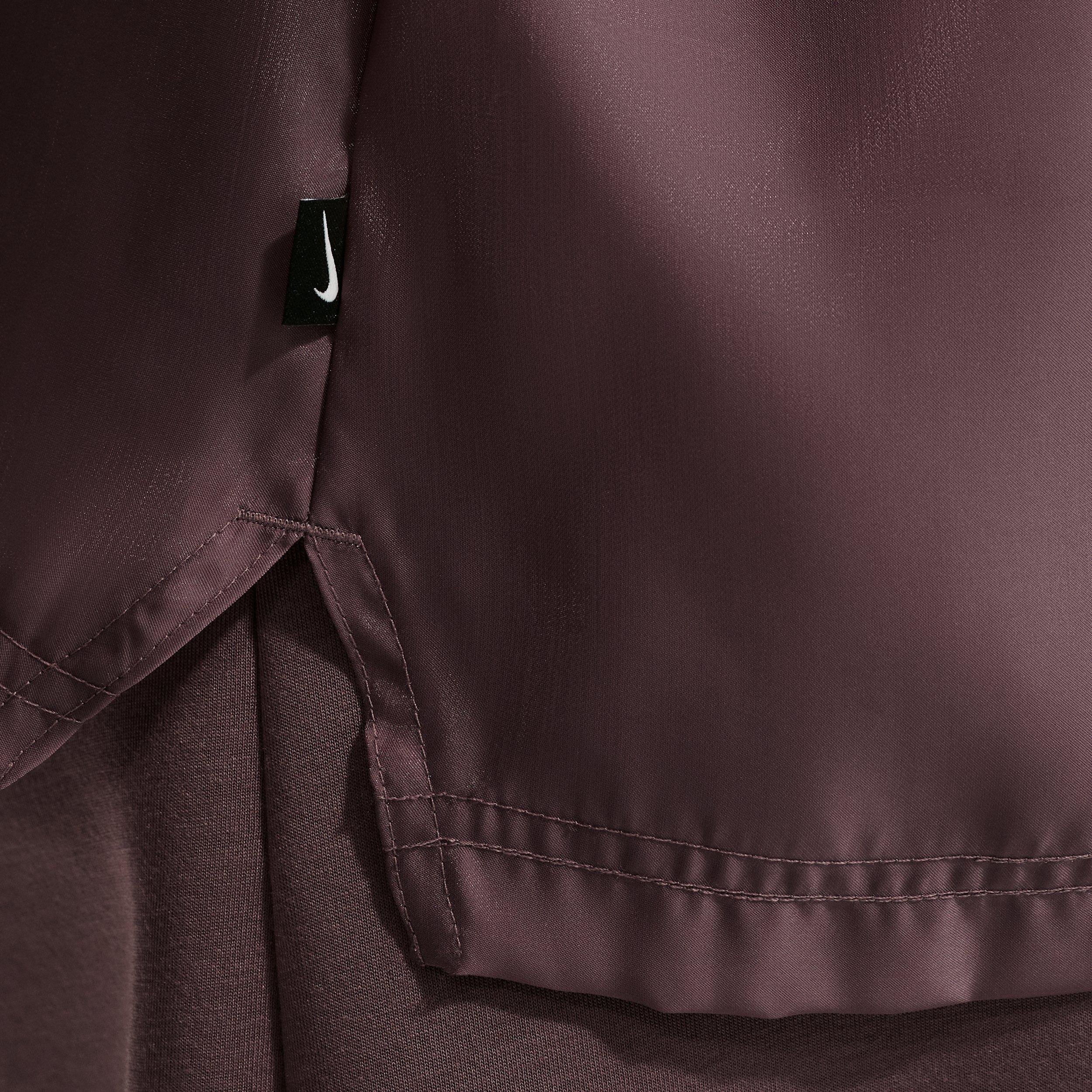 Nike Women's Sportswear Oversized Sheer Top - TATTOO PURPLE Thumbnail View 6
