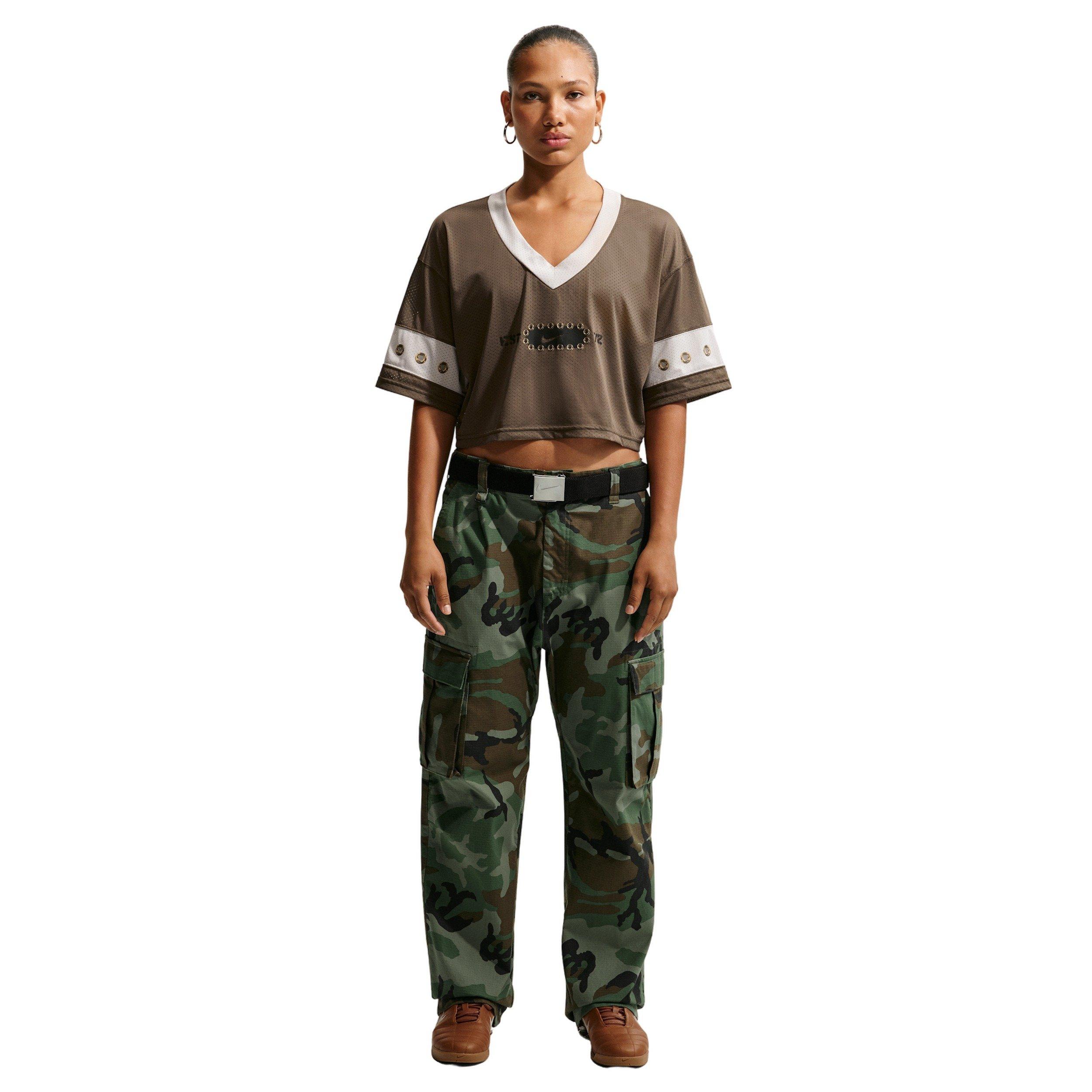 Nike Women's Sportswear Cropped Jersey Top - DK HAZEL Thumbnail View 4