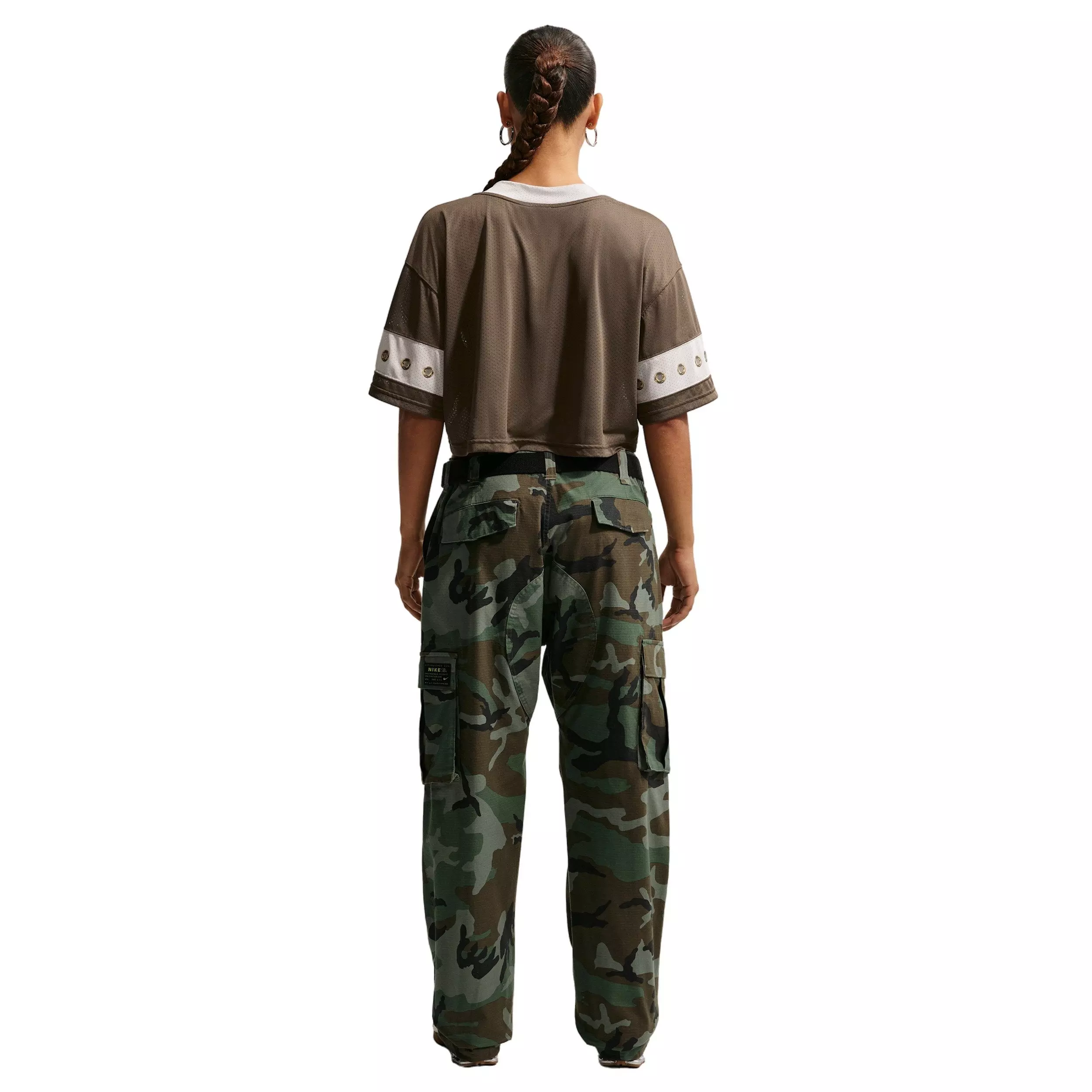 Nike Women's Sportswear Cropped Jersey Top - DK HAZEL