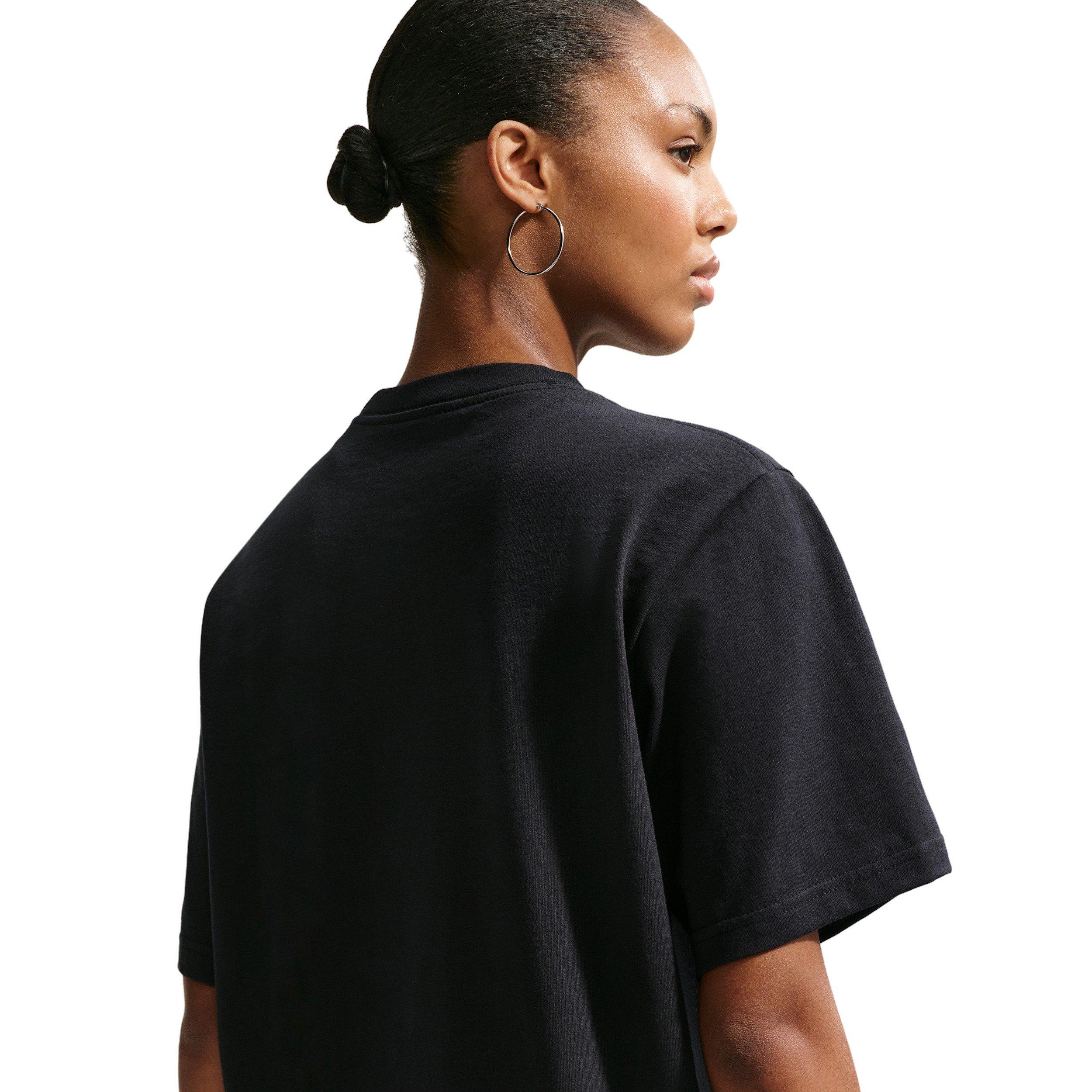 Nike Women's Sportswear LBR T-Shirt - BLACK/RED Thumbnail View 2