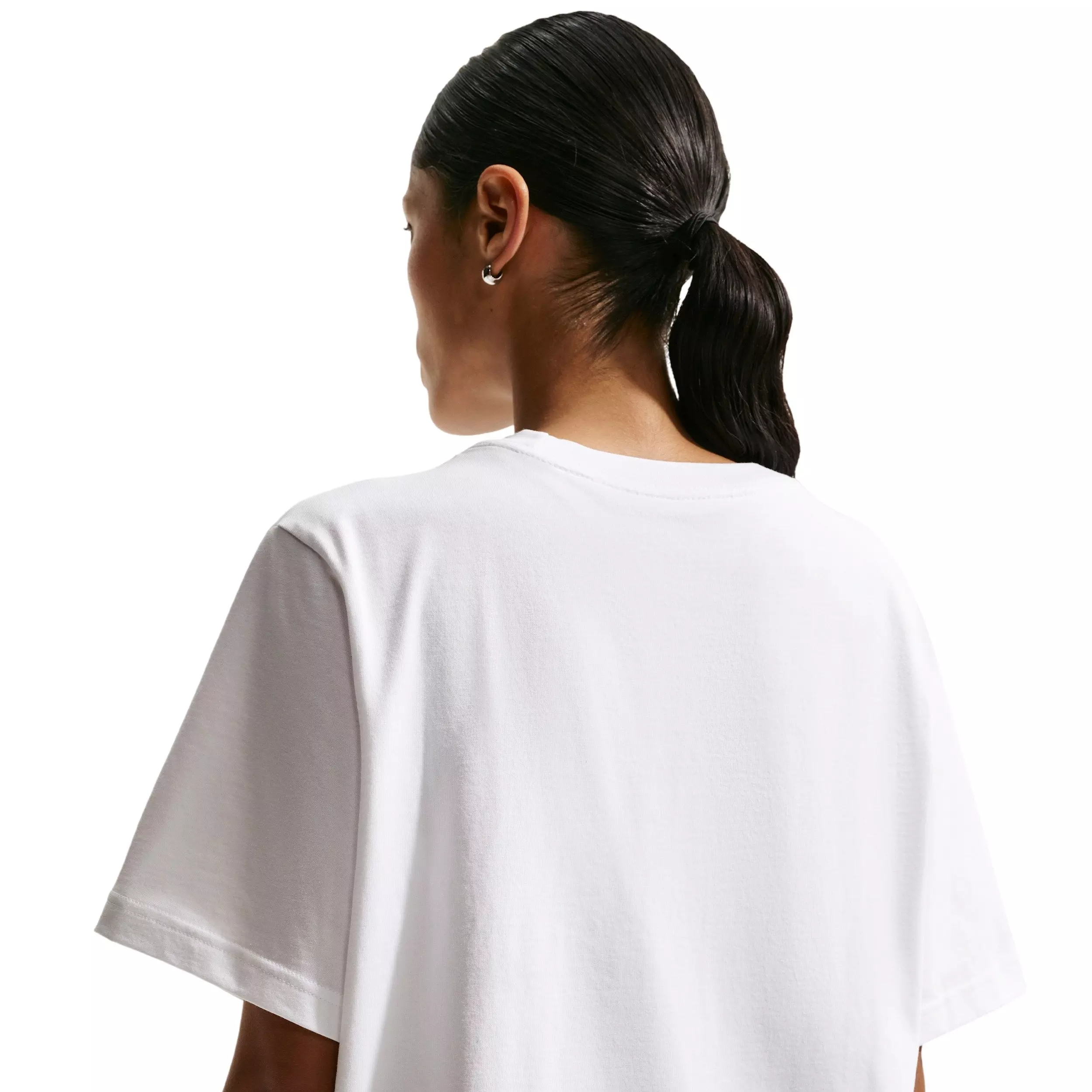 Nike Women's Sportswear LBR T-Shirt - WHITE/GREY