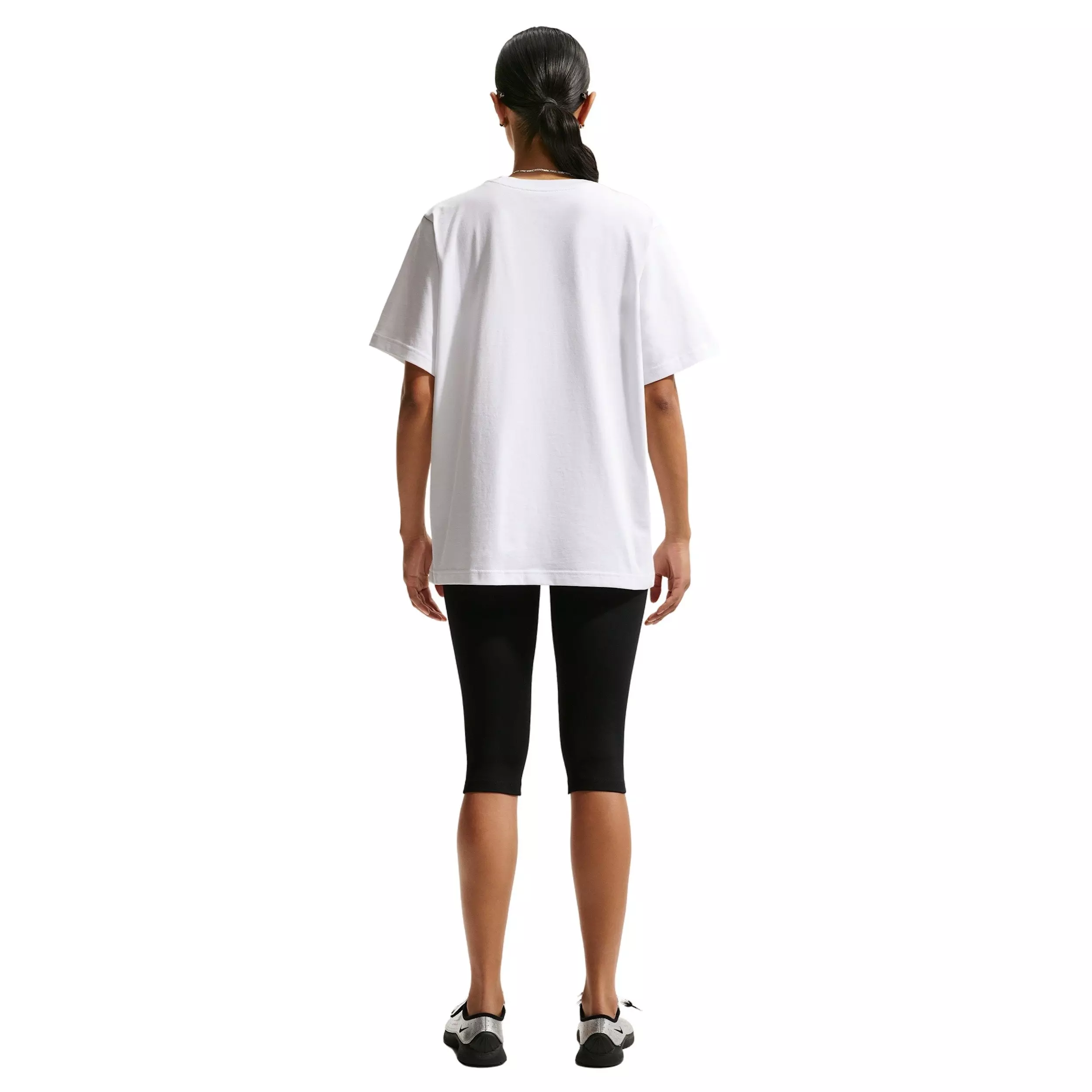 Nike Women's Sportswear LBR T-Shirt - WHITE/GREY