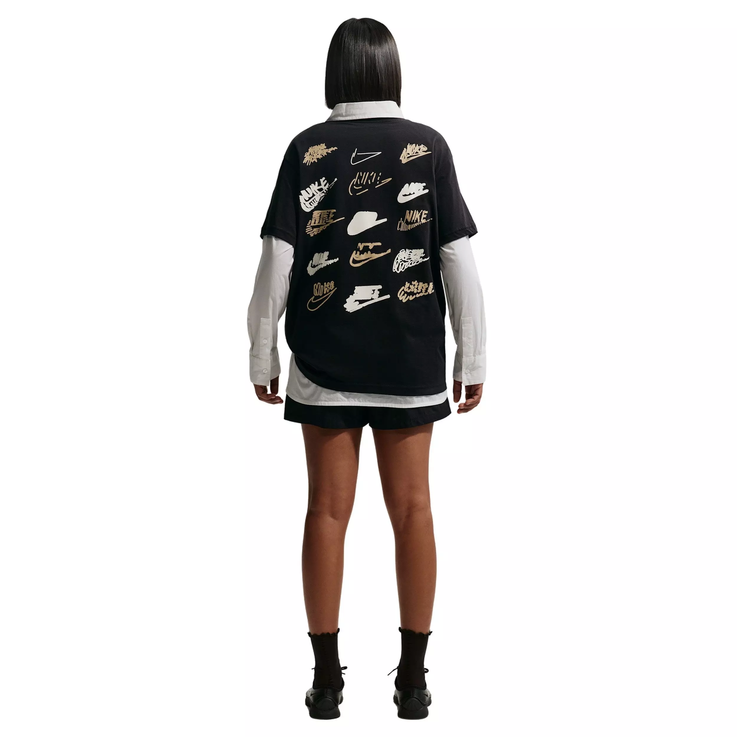 Nike Women's Sportswear Classic Oversized ST5 T-Shirt - BLACK
