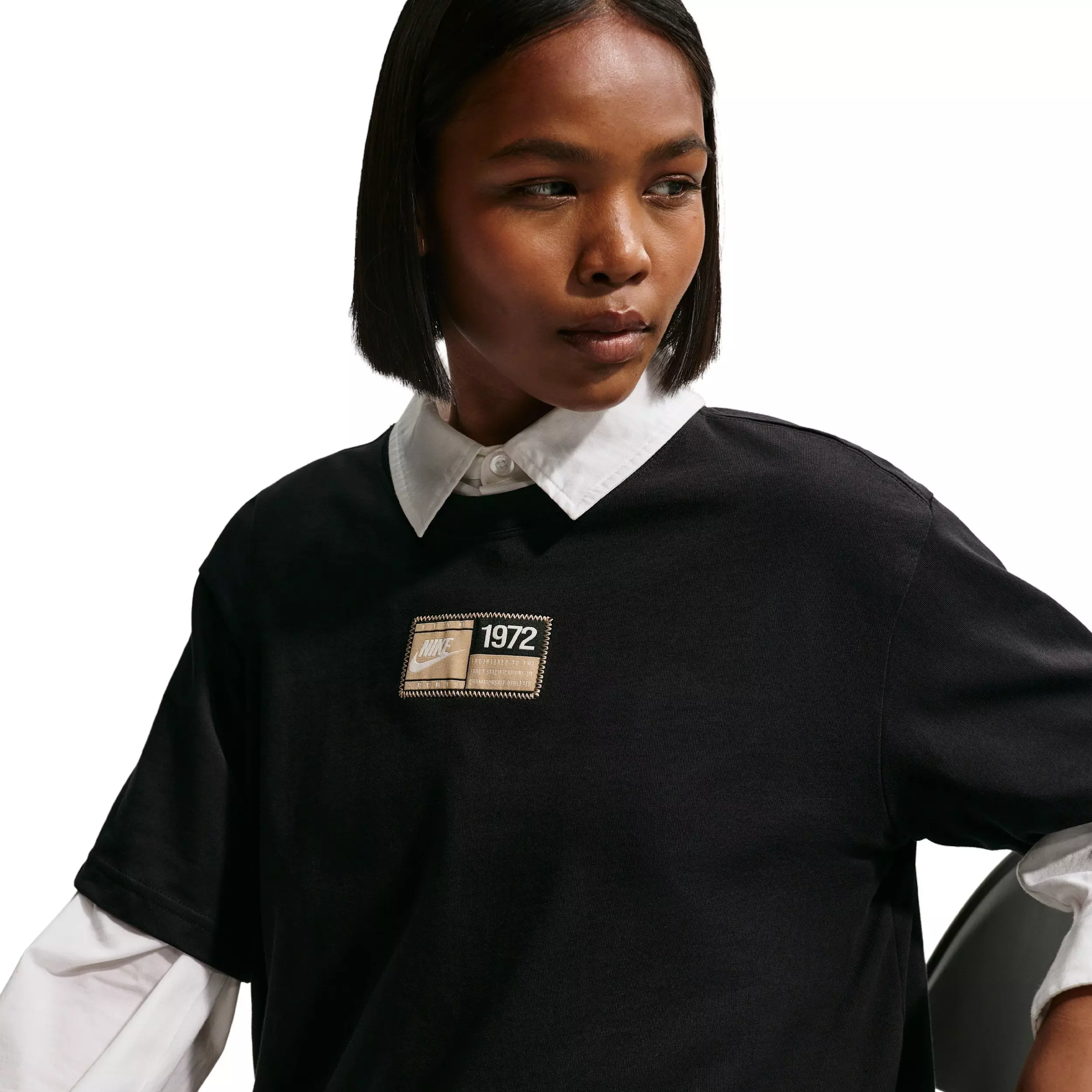Nike Women's Sportswear Classic Oversized ST5 T-Shirt - BLACK