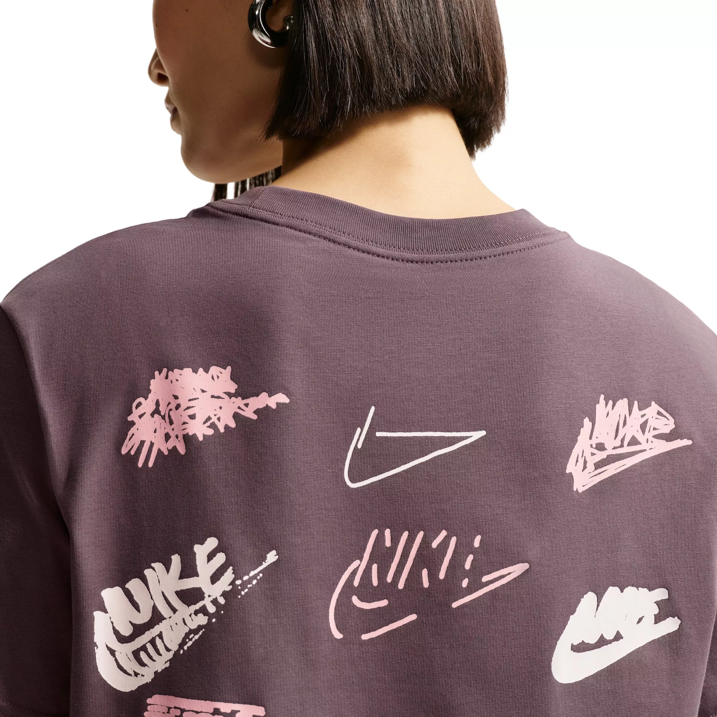 Nike Women's Sportswear Classic Oversized ST5 T-Shirt - TATTOO PURPLE