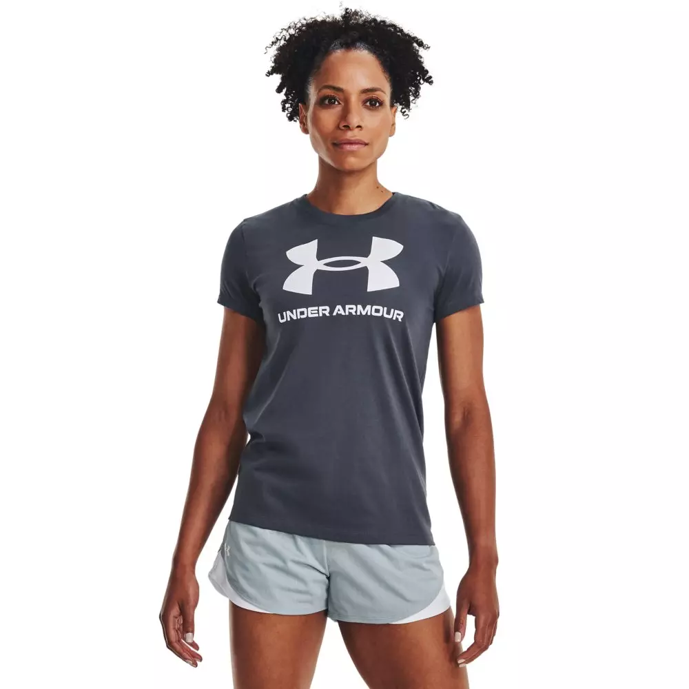 Under Armour Kids Sportstyle Logo Printed Tee Grey L