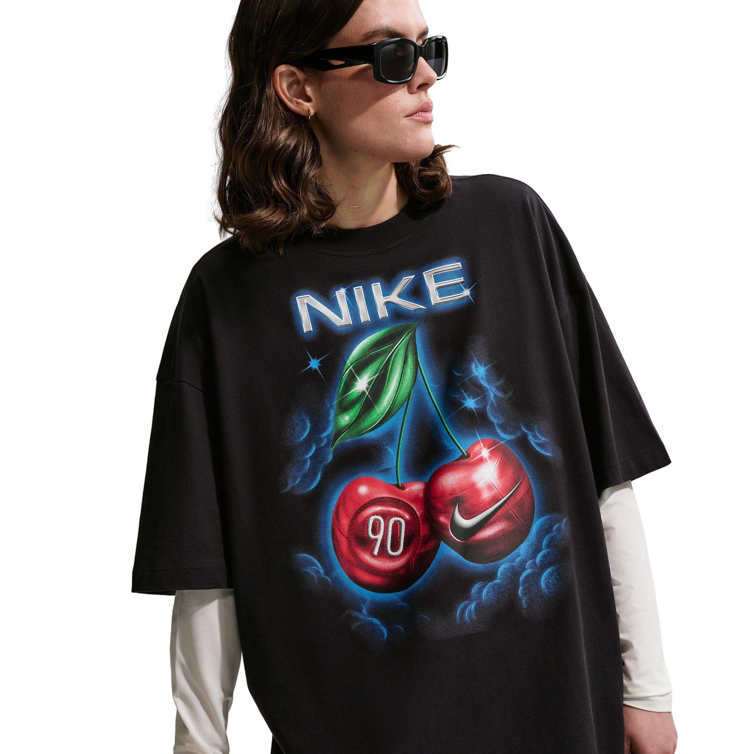 Nike Women's Sportswear Classic Oversized ST6 T-Shirt - Black - BLACK Thumbnail View 1