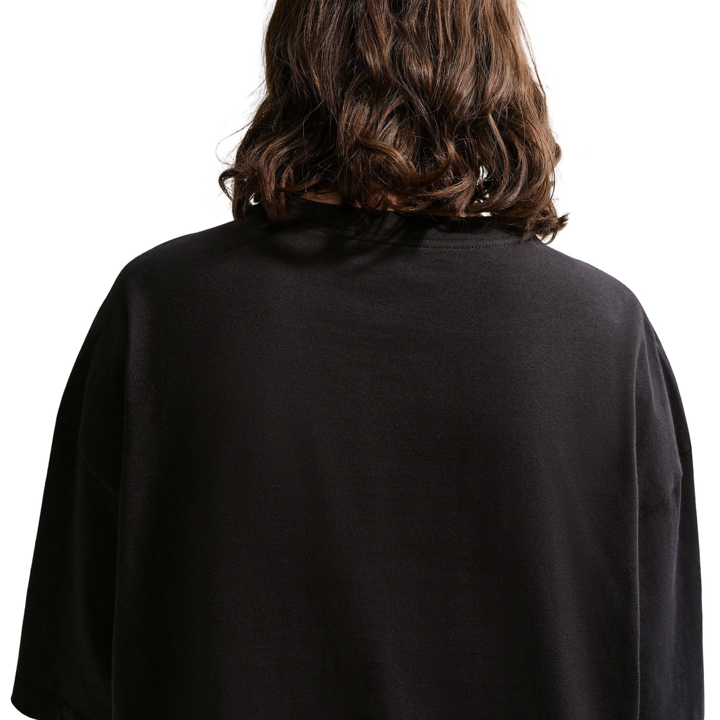 Nike Women's Sportswear Classic Oversized ST6 T-Shirt - Black - BLACK Thumbnail View 2