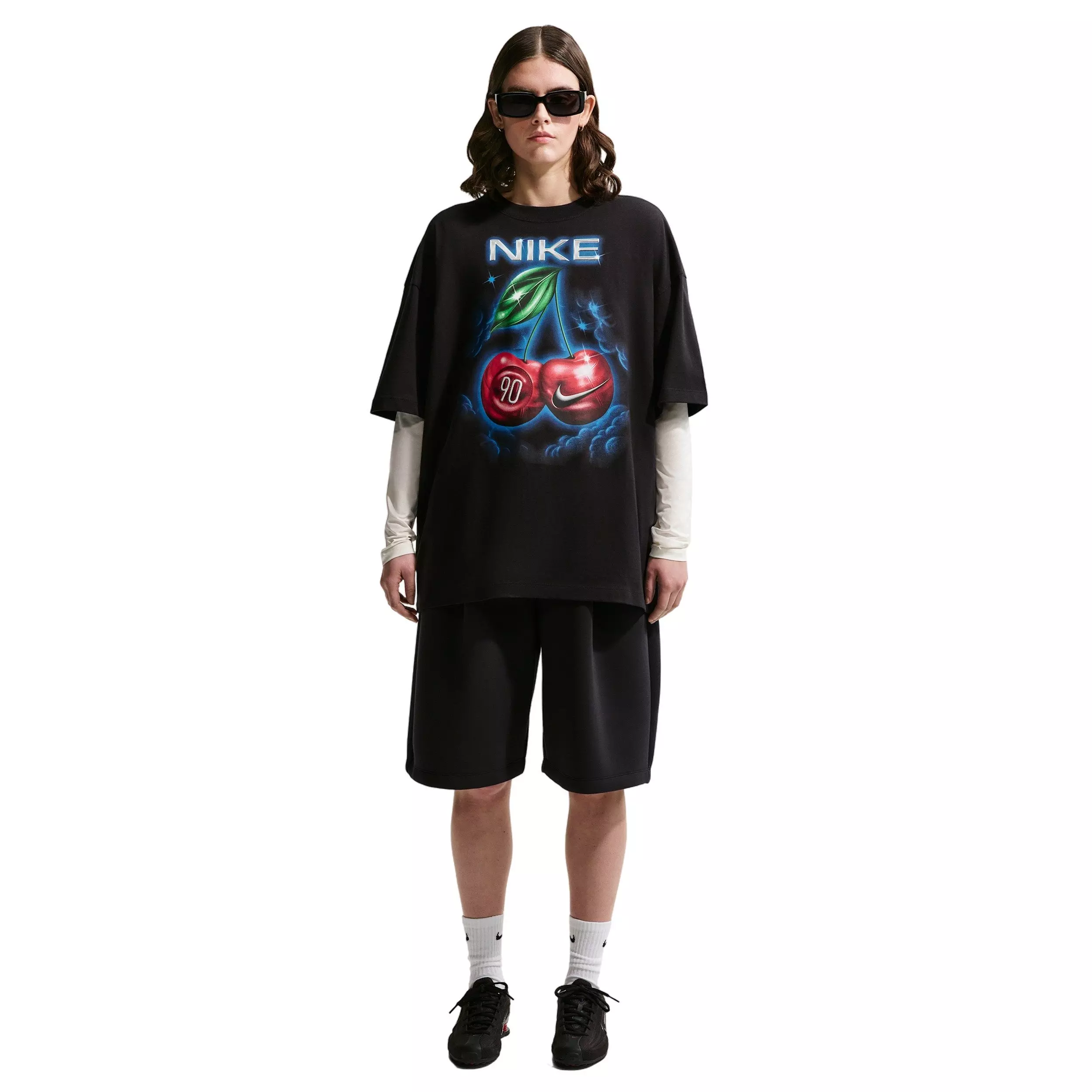 Nike Women's Sportswear Classic Oversized ST6 T-Shirt - Black - BLACK