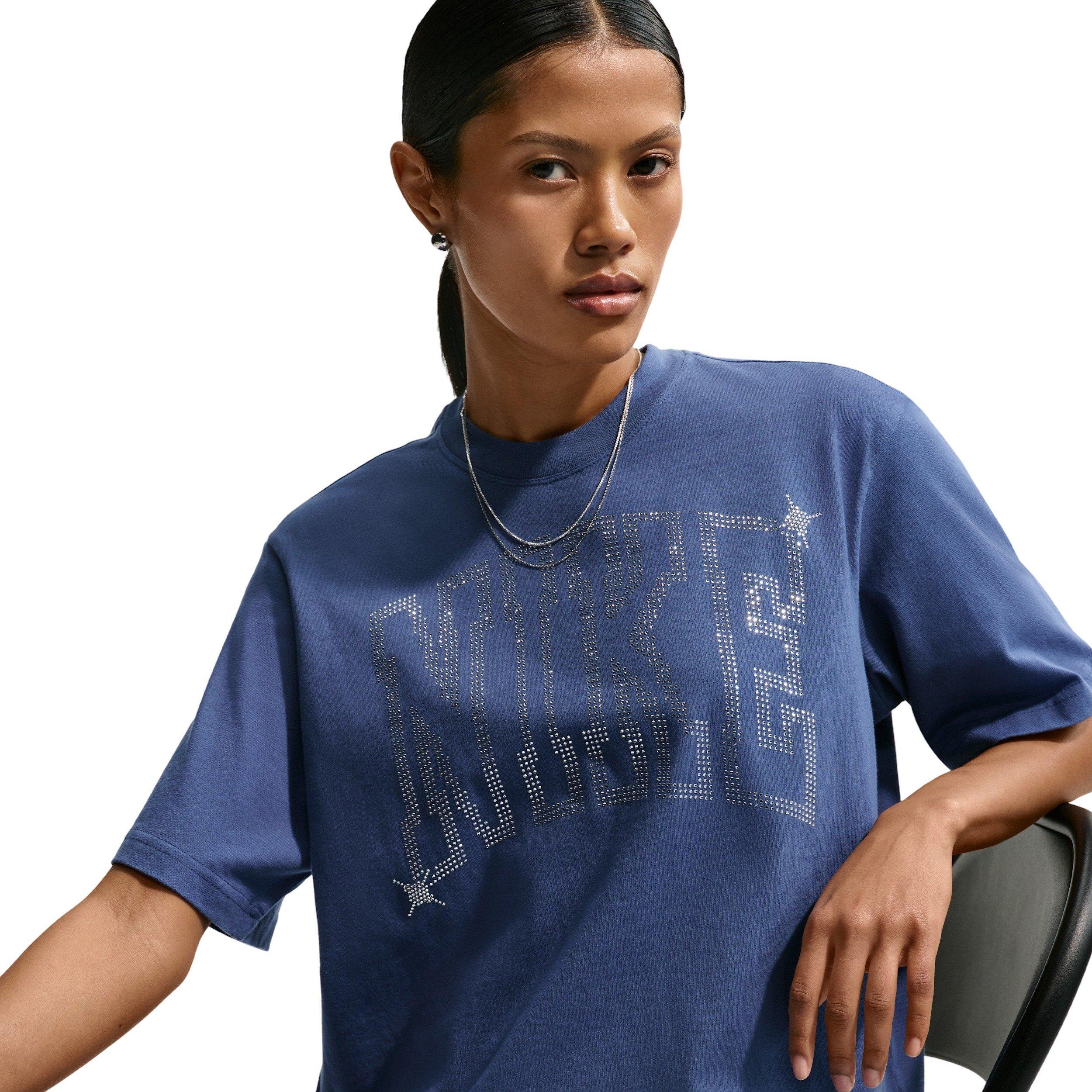 Nike Women's Sportswear Classic Loose T-Shirt - Navy - NAVY Thumbnail View 3
