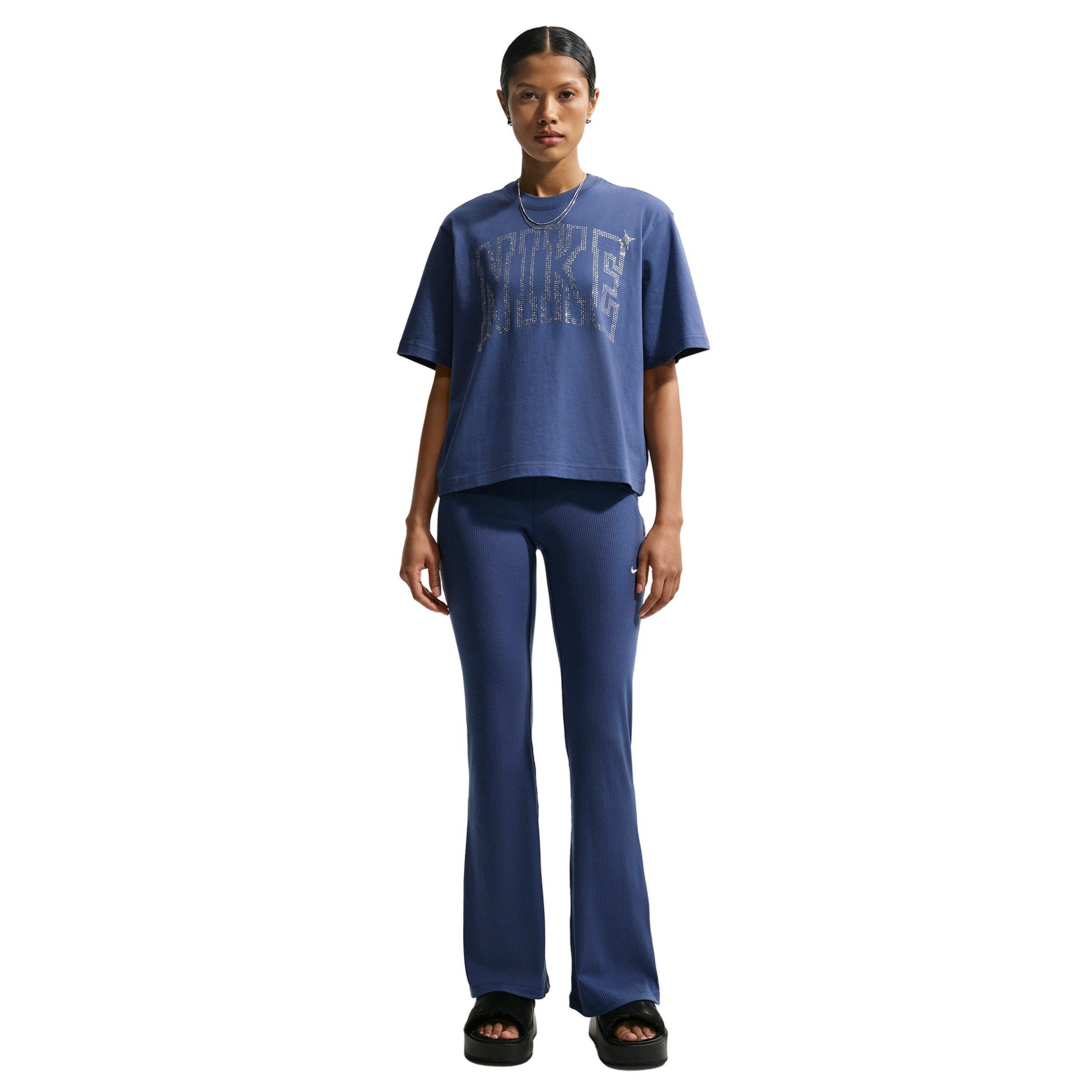 Nike Women's Sportswear Classic Loose T-Shirt - Navy - NAVY Thumbnail View 4
