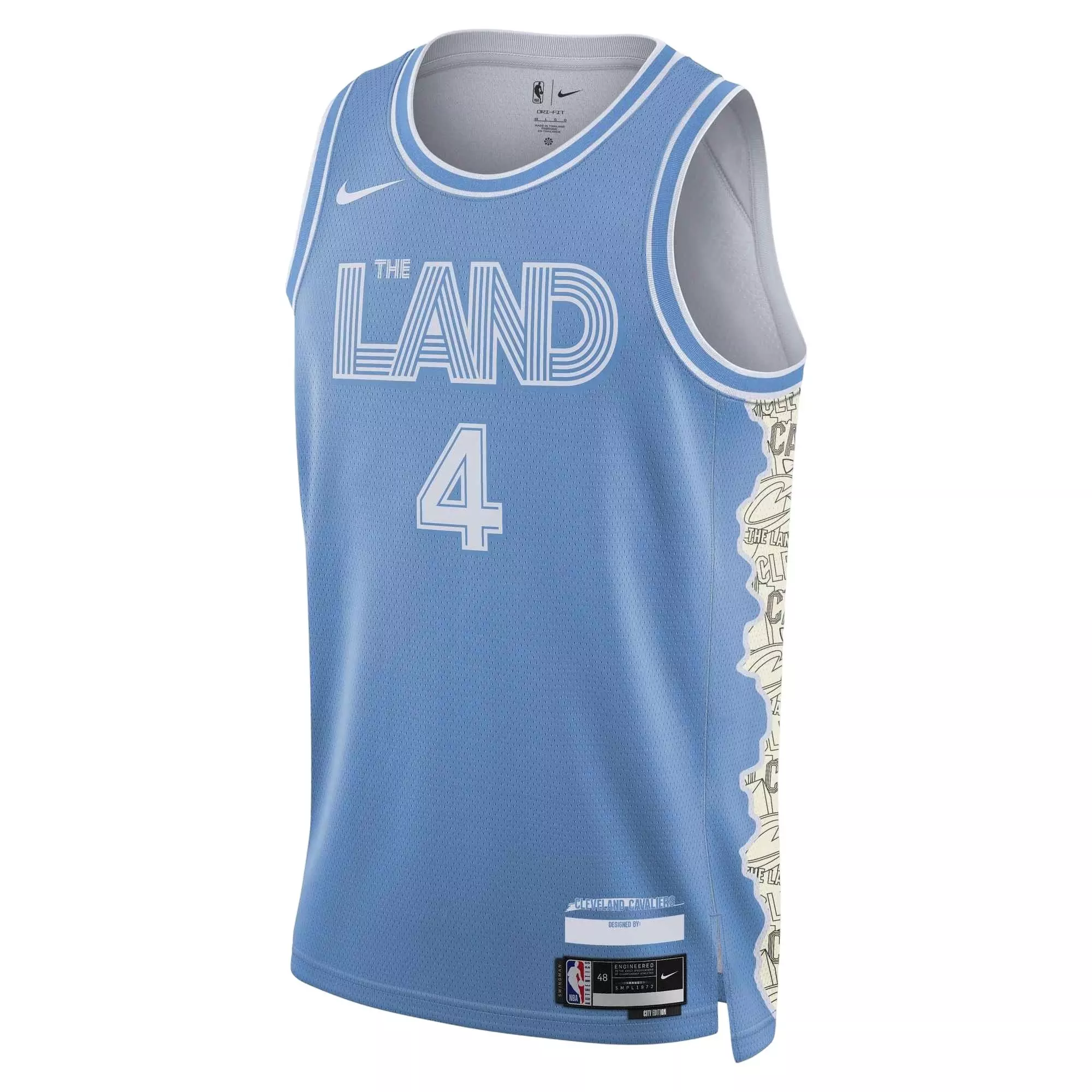 Nike Men's Dri-FIT Evan Mobley Cleveland Cavaliers 2024/25 City Edition NBA Swingman Jersey -Blue - BLUE