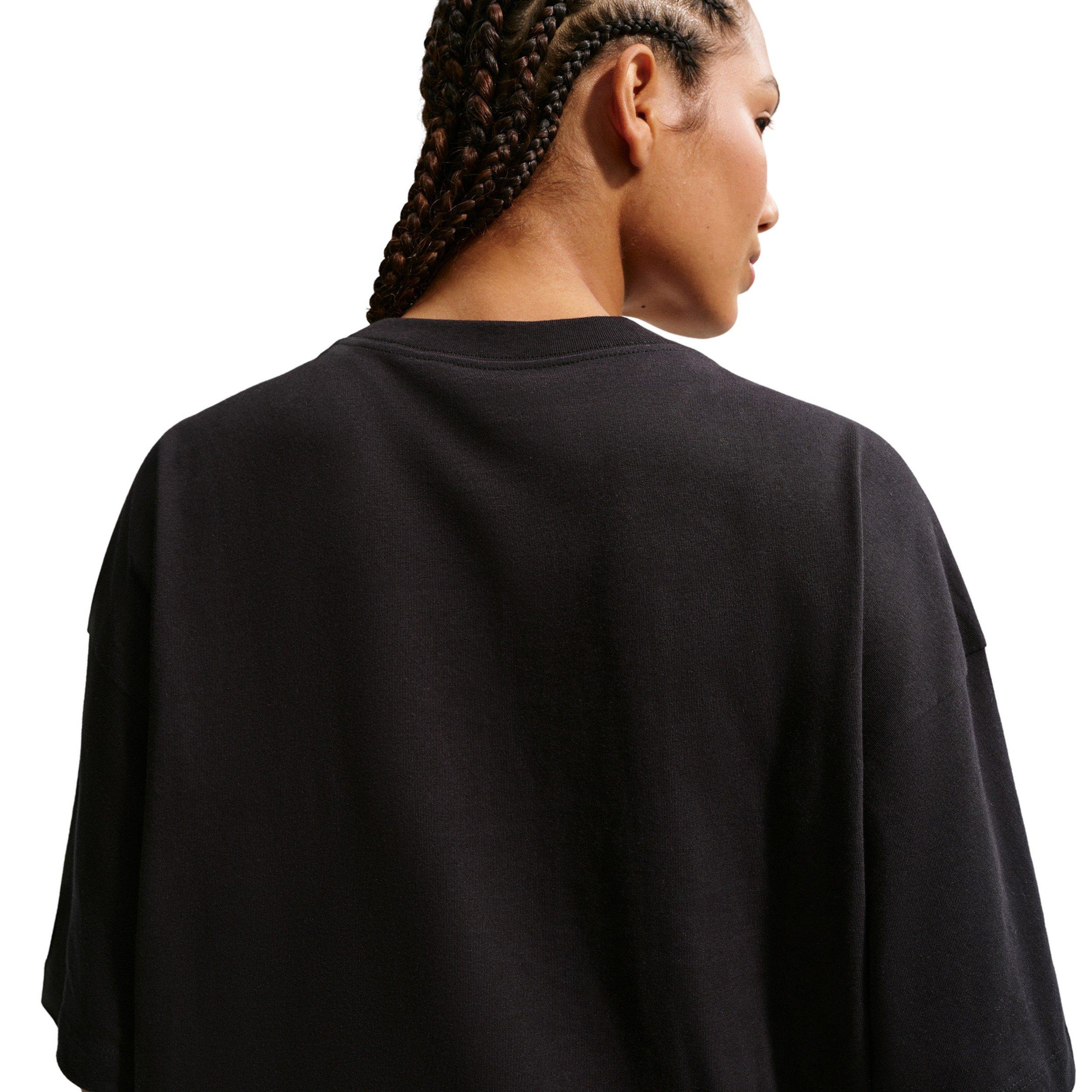 Nike Women's Sportswear Classic Oversized OC11 T-Shirt - Black - BLACK Thumbnail View 4