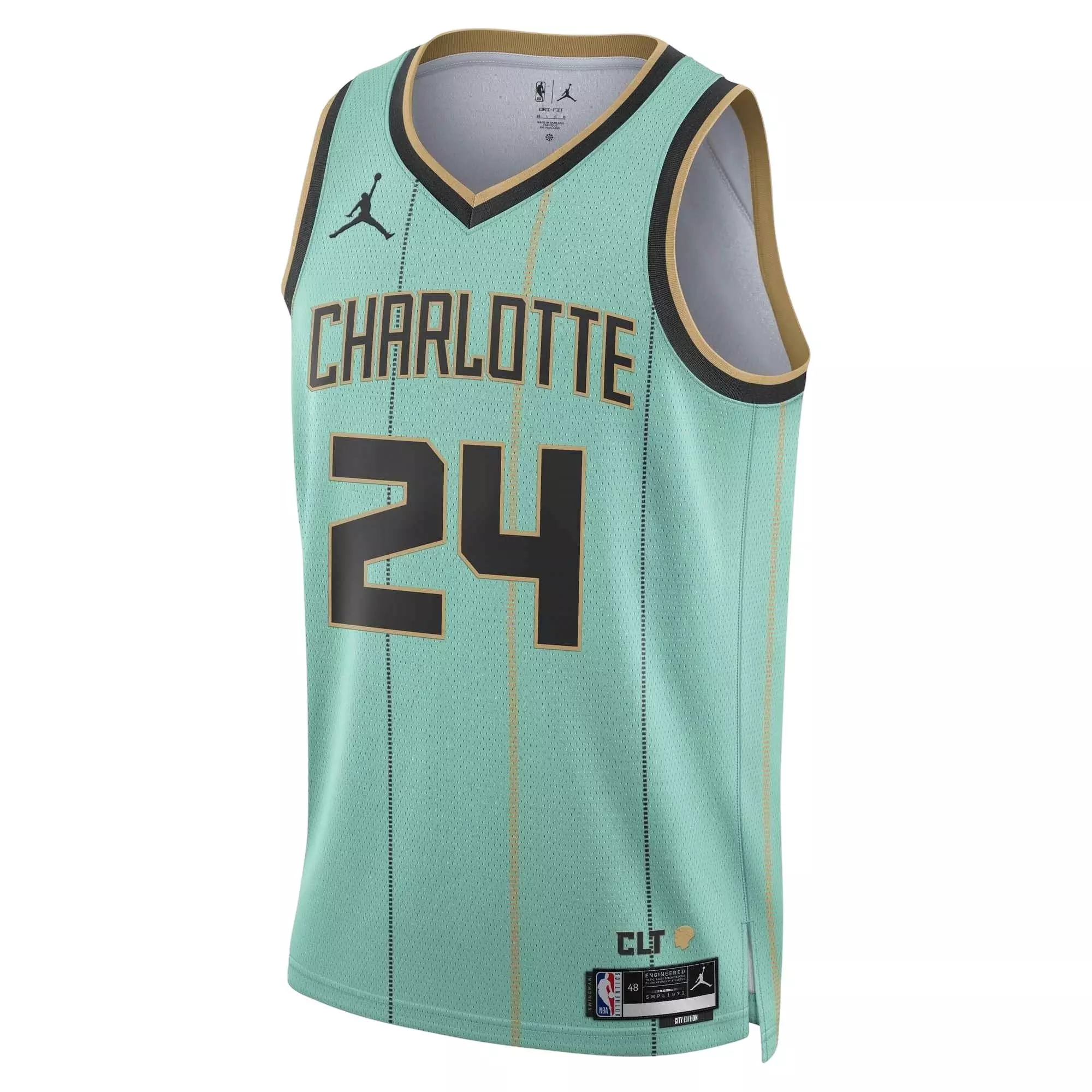 Nike Men's Dri-FIT Brandon Miller Charlotte Hornets 2024/25 City Edition NBA Swingman Jersey -Mint - MINT