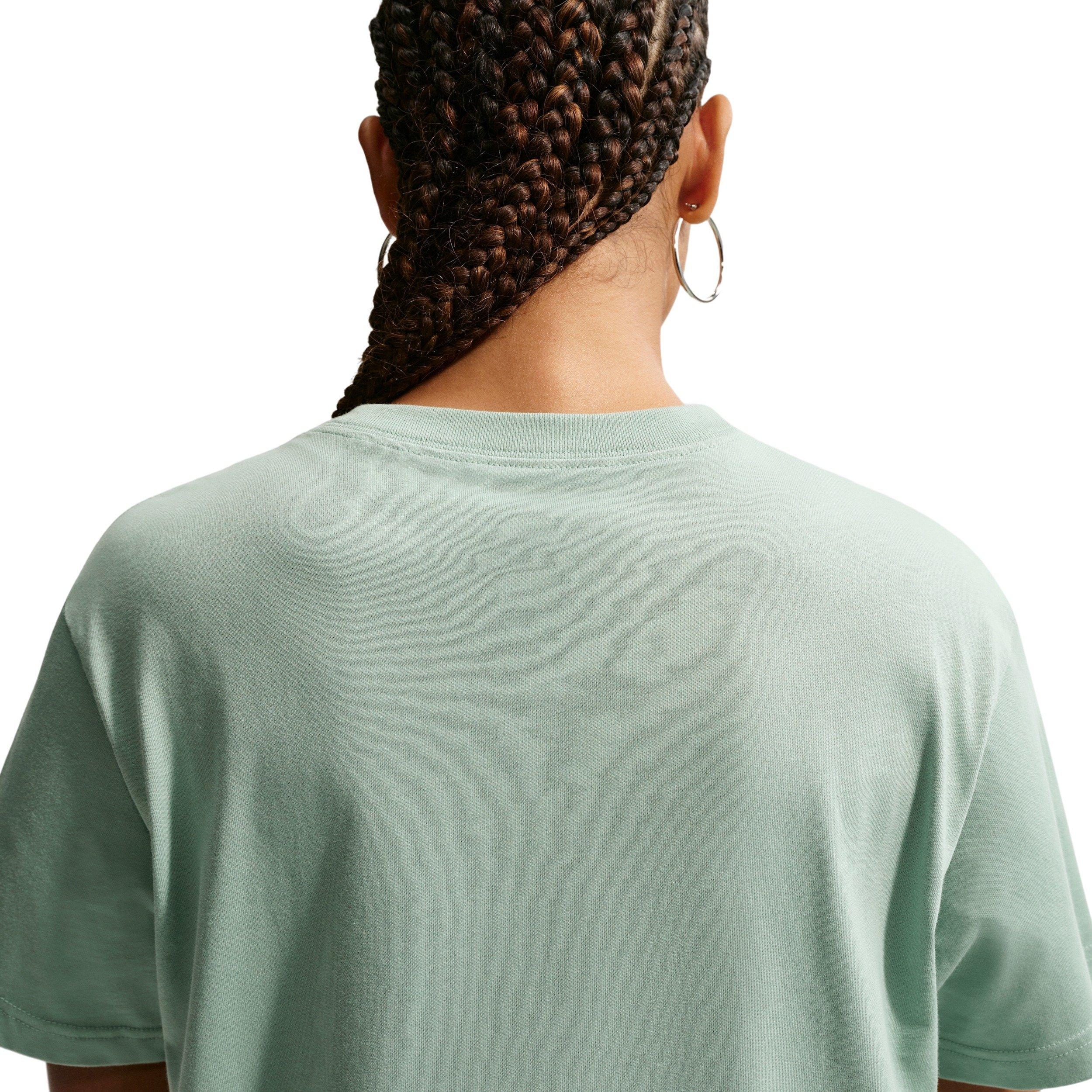Nike Women's Sportswear Classic Sports Club Oversized T-Shirt - STEAM GREEN Thumbnail View 2