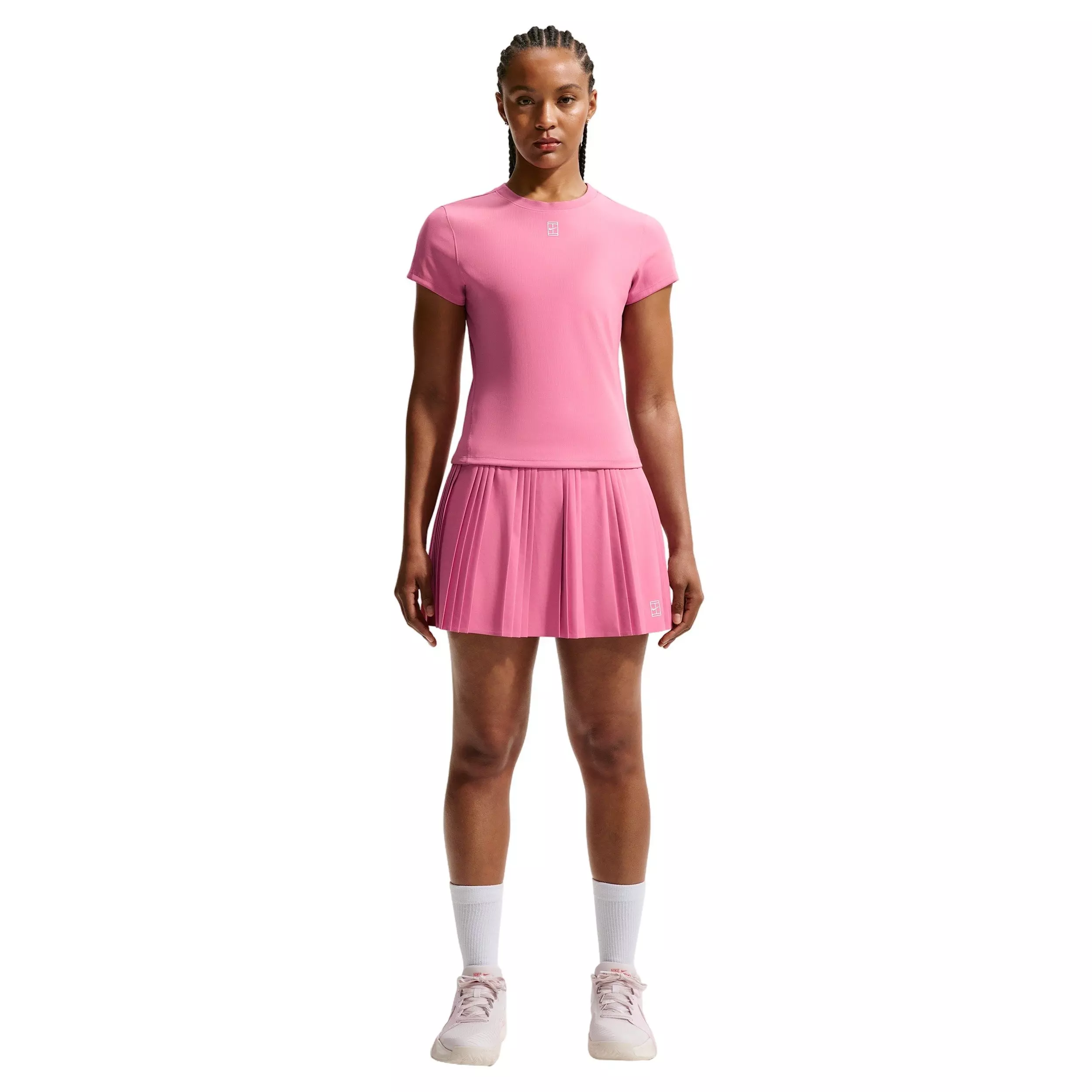Nike Women's NikeCourt Advantage Dri-FIT Pleated Tennis Skirt - PINK/WHITE