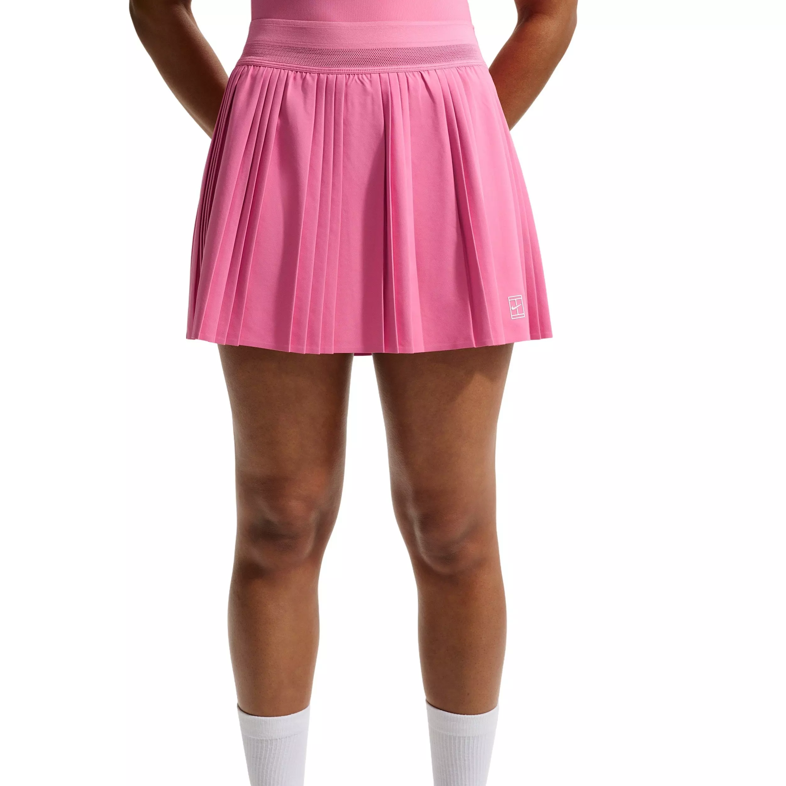 Nike Women's NikeCourt Advantage Dri-FIT Pleated Tennis Skirt - PINK/WHITE