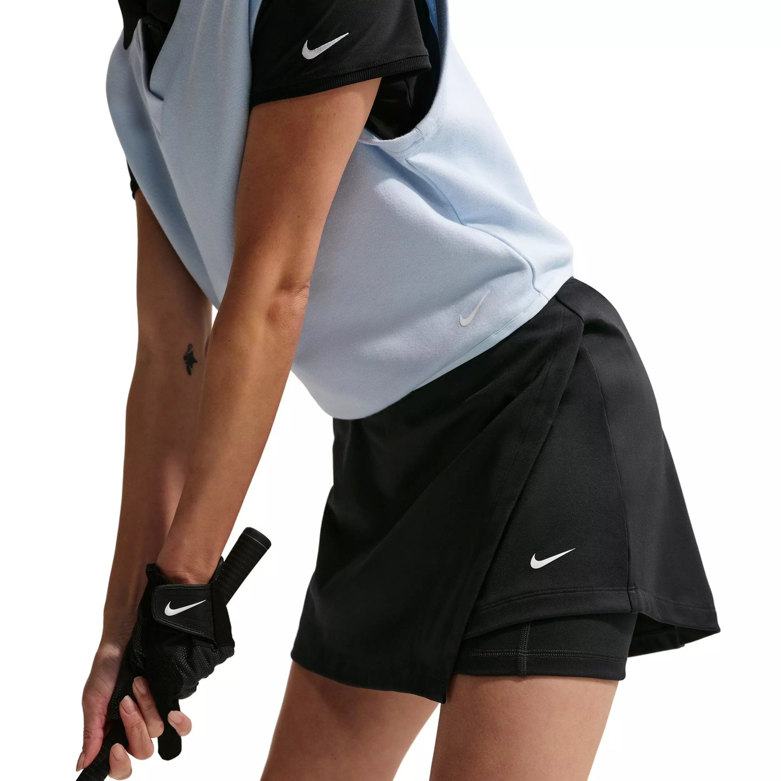 Nike Women's Golf Club Dri-FIT Golf Skirt - BLACK/OFF-WHITE