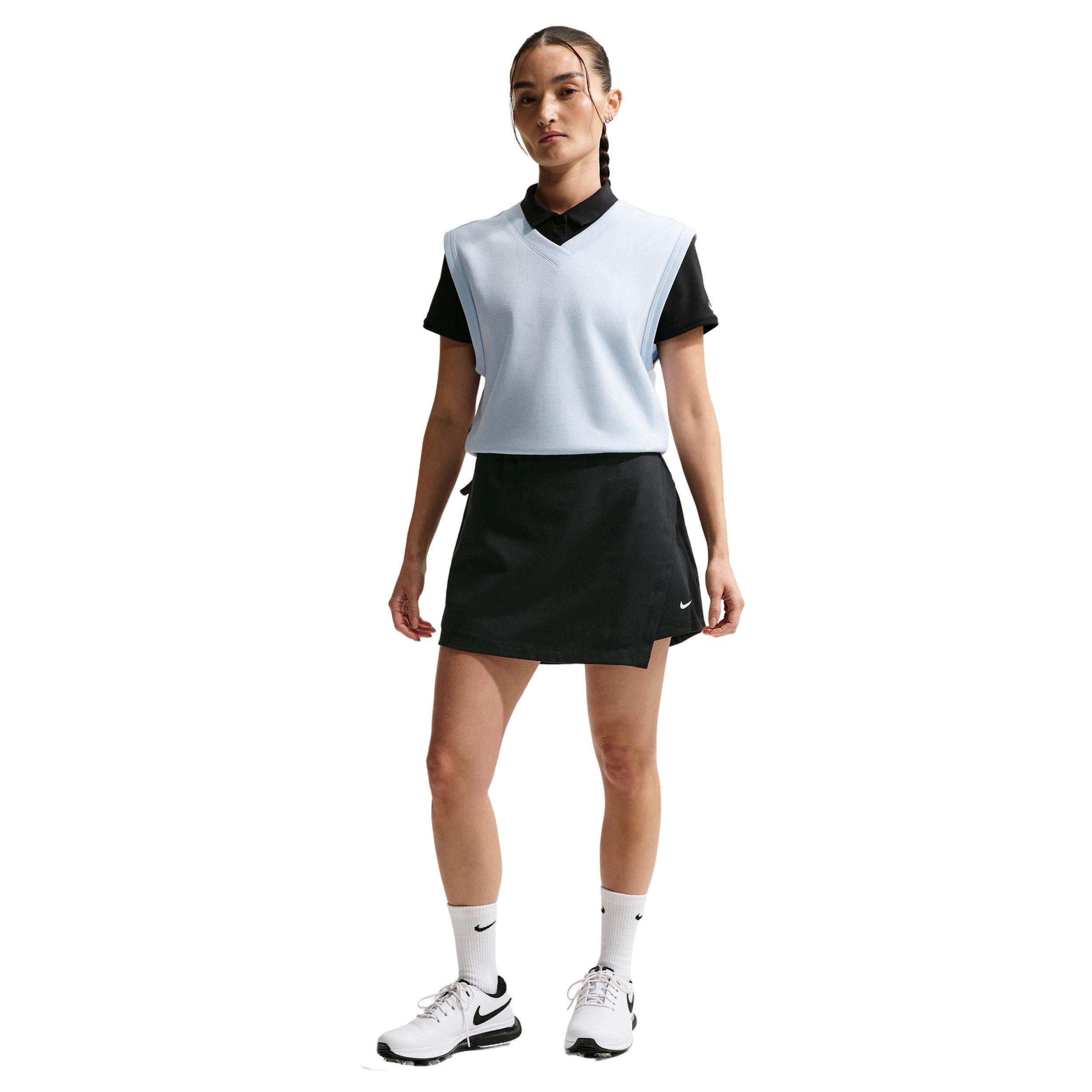 Nike Women's Golf Club Dri-FIT Golf Skirt - BLACK/OFF-WHITE Thumbnail View 4