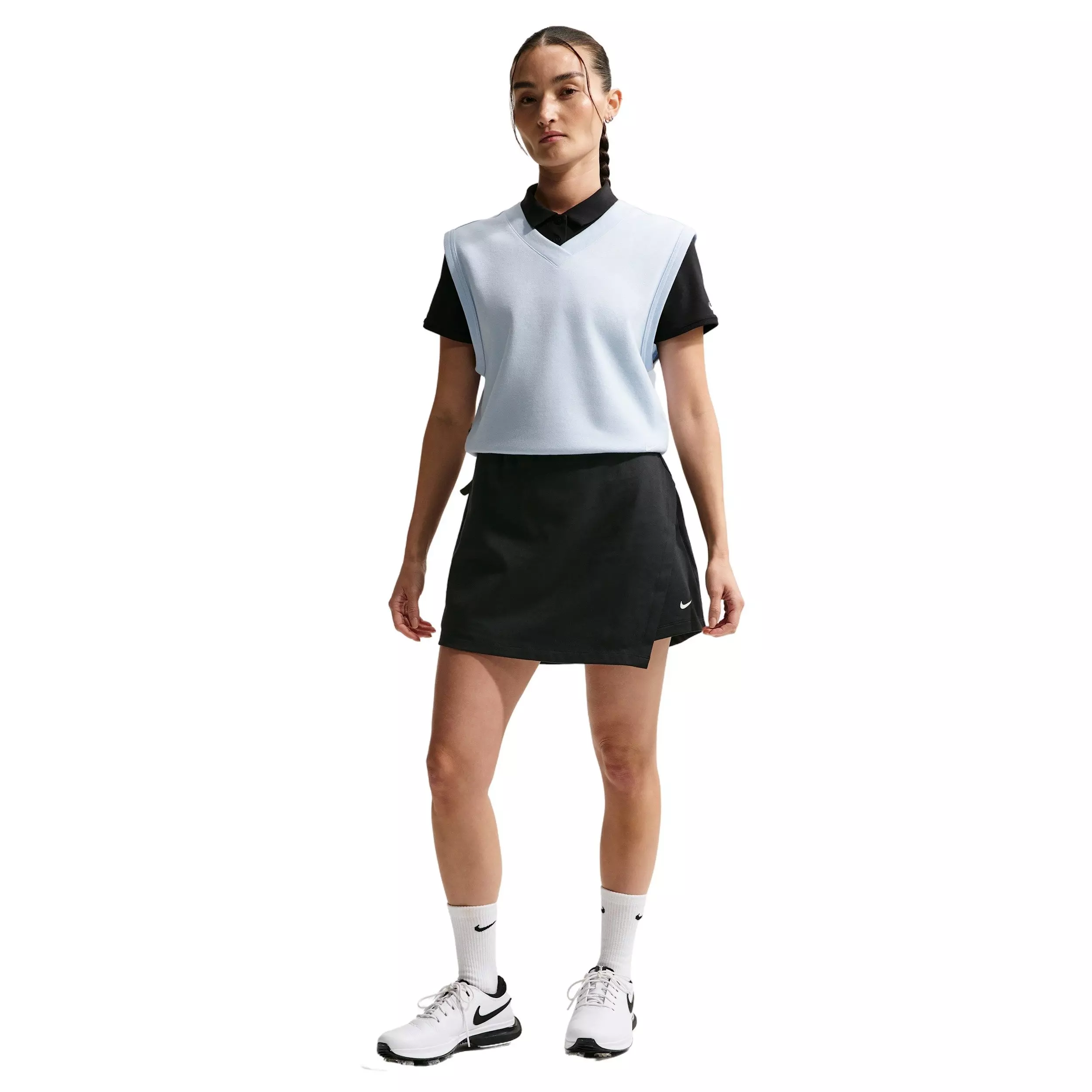 Nike Women's Golf Club Dri-FIT Golf Skirt - BLACK/OFF-WHITE