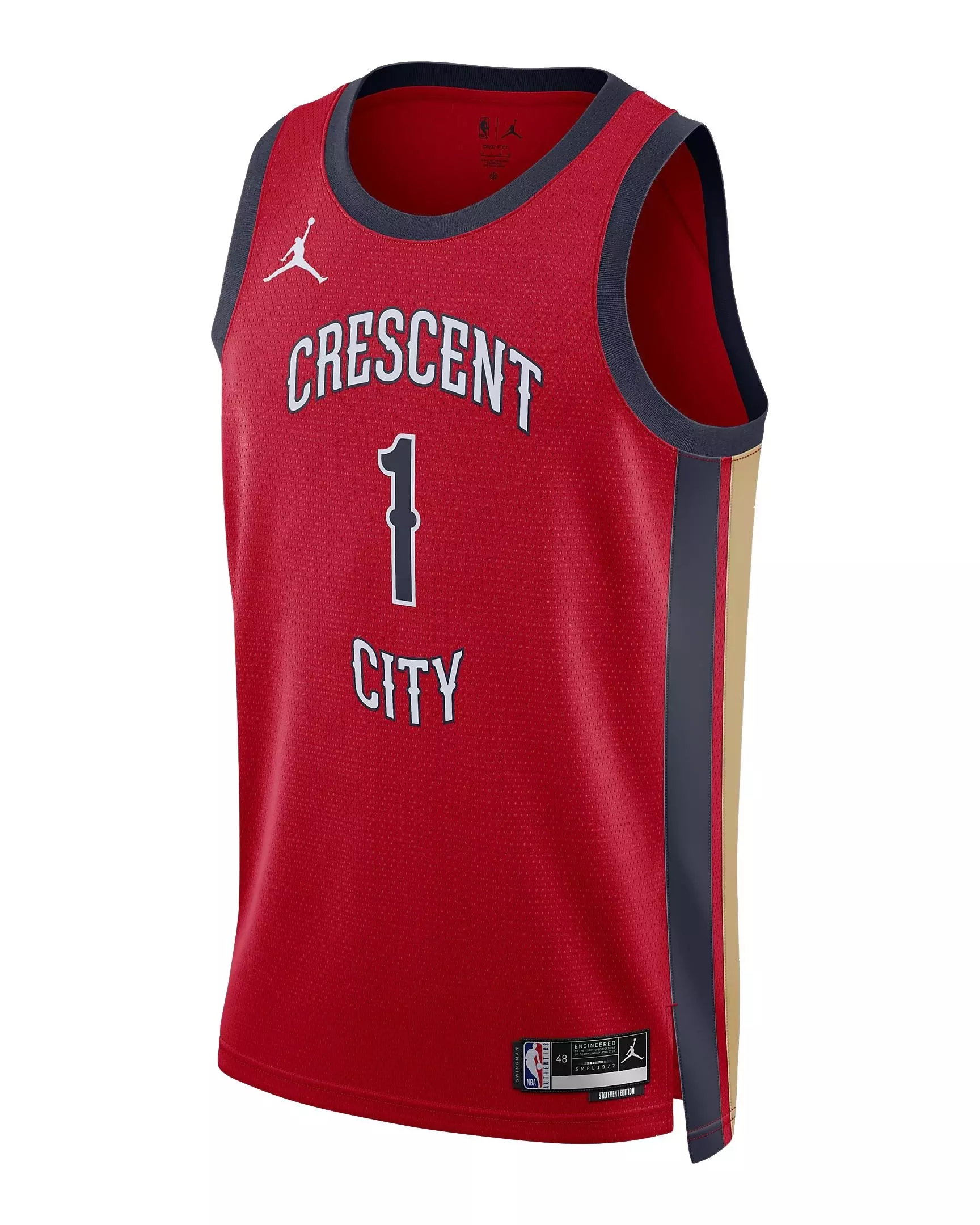 Jordan Men's New Orleans Pelicans 2023/24 Dri-FIT NBA Swingman Jersey - Red - RED