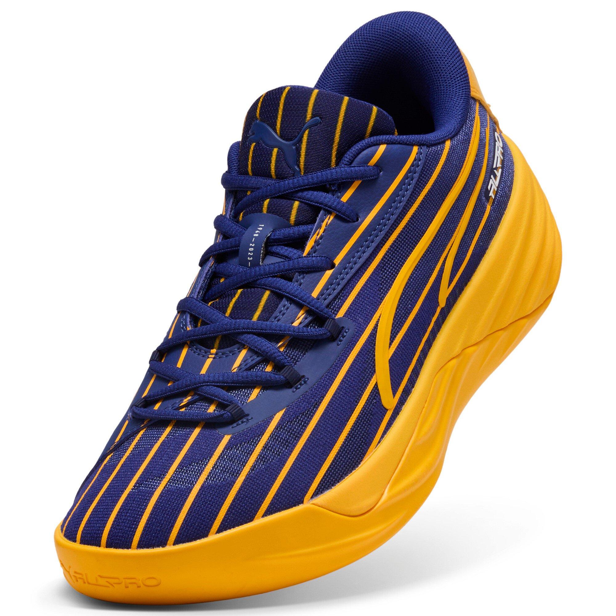 PUMA Tyrese Haliburton All-Pro NITRO Pinstripes "Elektro Blue/Sport Yellow" Men's Basketball Shoe - BLUE/YELLOW Thumbnail View 5
