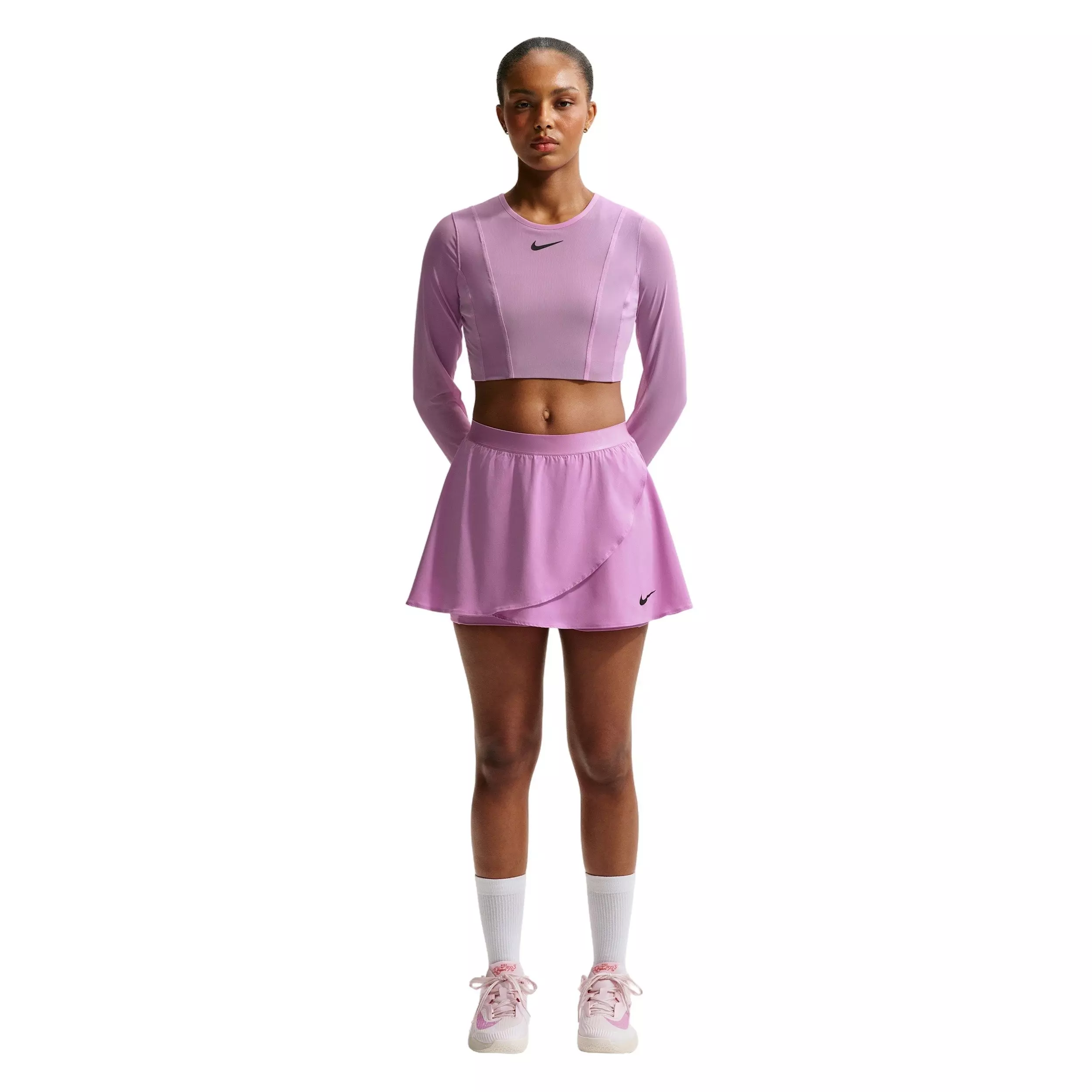 Nike Women's Court Dri-FIT High-Waisted Slam Woven Tennis Skirt - LT MAGENTA