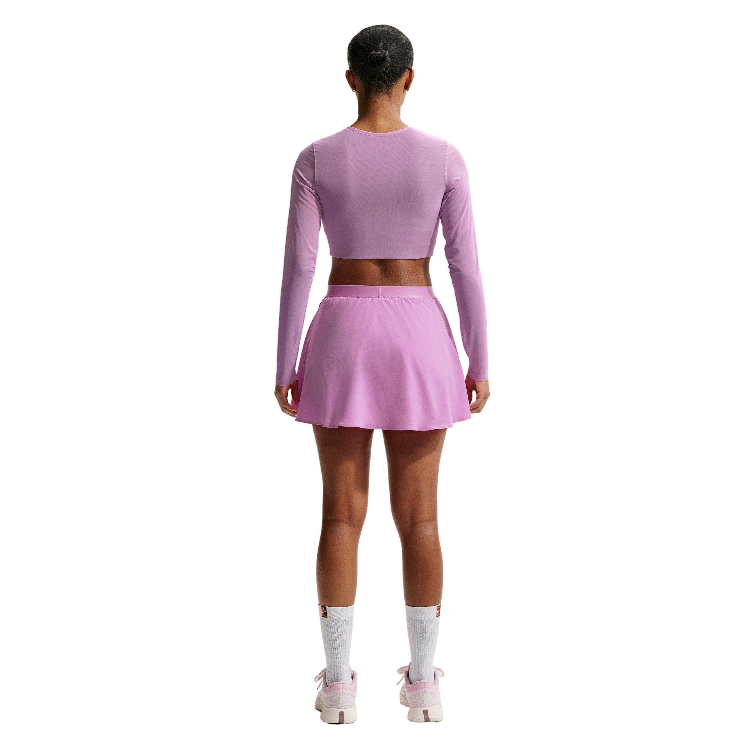Nike Women's Court Dri-FIT High-Waisted Slam Woven Tennis Skirt - LT MAGENTA Thumbnail View 7