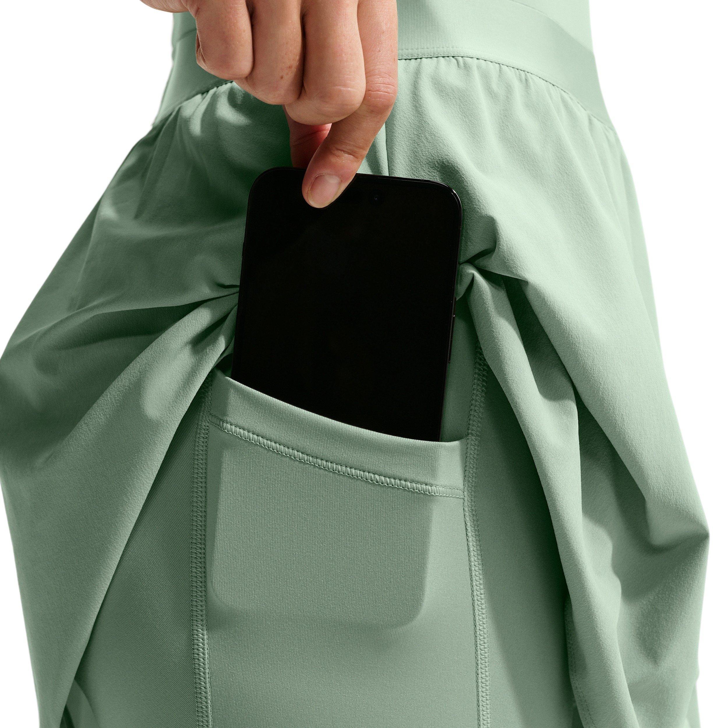 Nike Women's Court Dri-FIT High-Waisted Slam Woven Tennis Skirt - GREEN/BLACK Thumbnail View 4