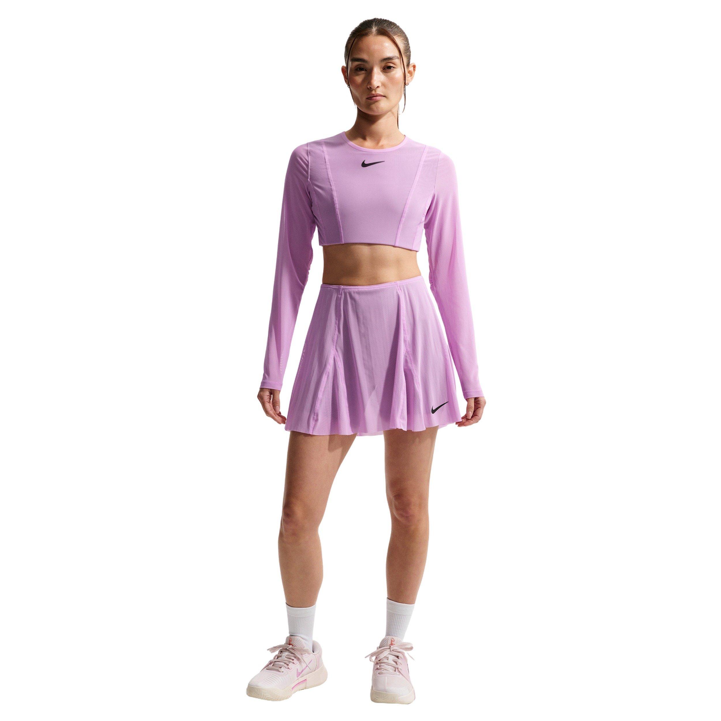 Nike Women's Court Slam High-Waisted Tennis Skirt - LT MAGENTA