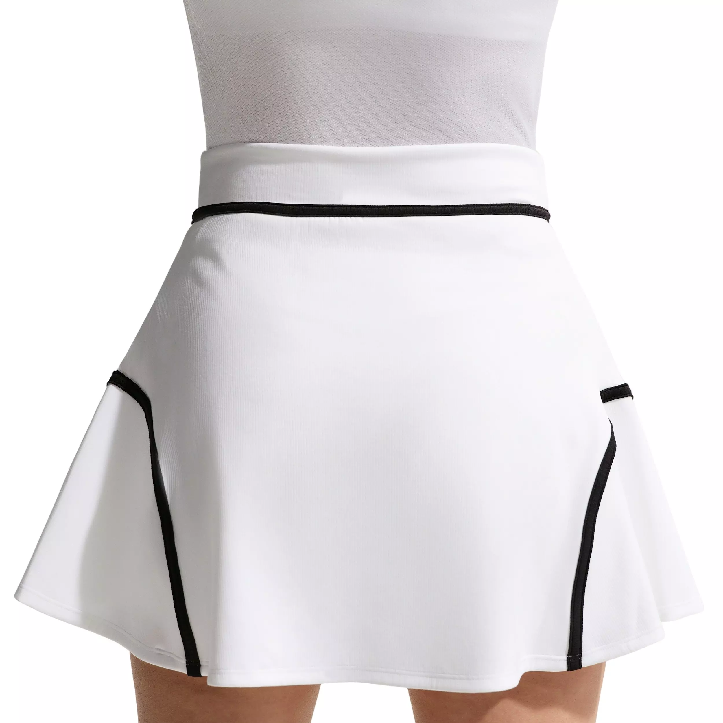 Nike Women's NikeCourt Advantage Dri-FIT High-Waisted Tennis Skirt - WHITE/BLACK