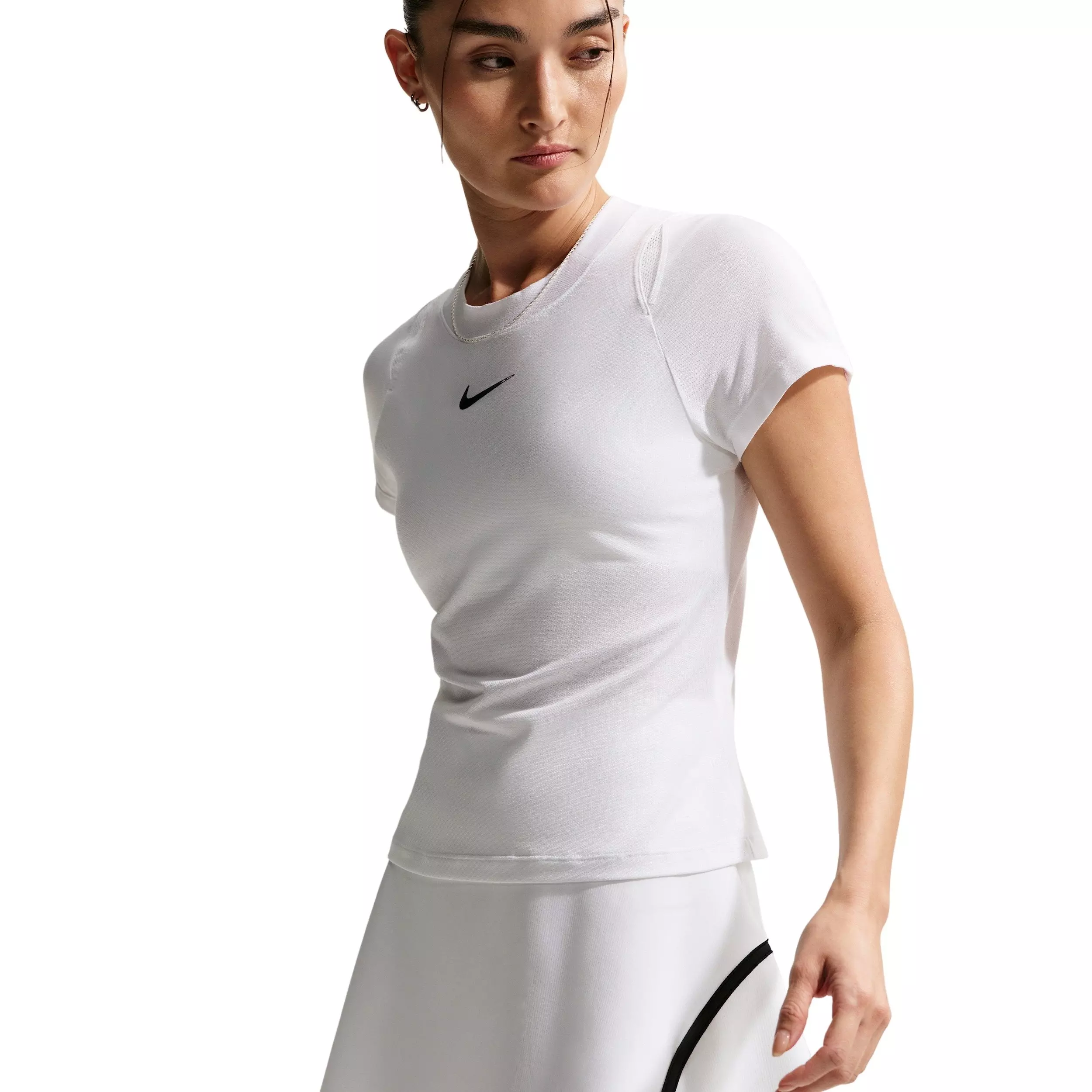 Nike Women's NikeCourt Advantage Dri-FIT High-Waisted Tennis Skirt - WHITE/BLACK