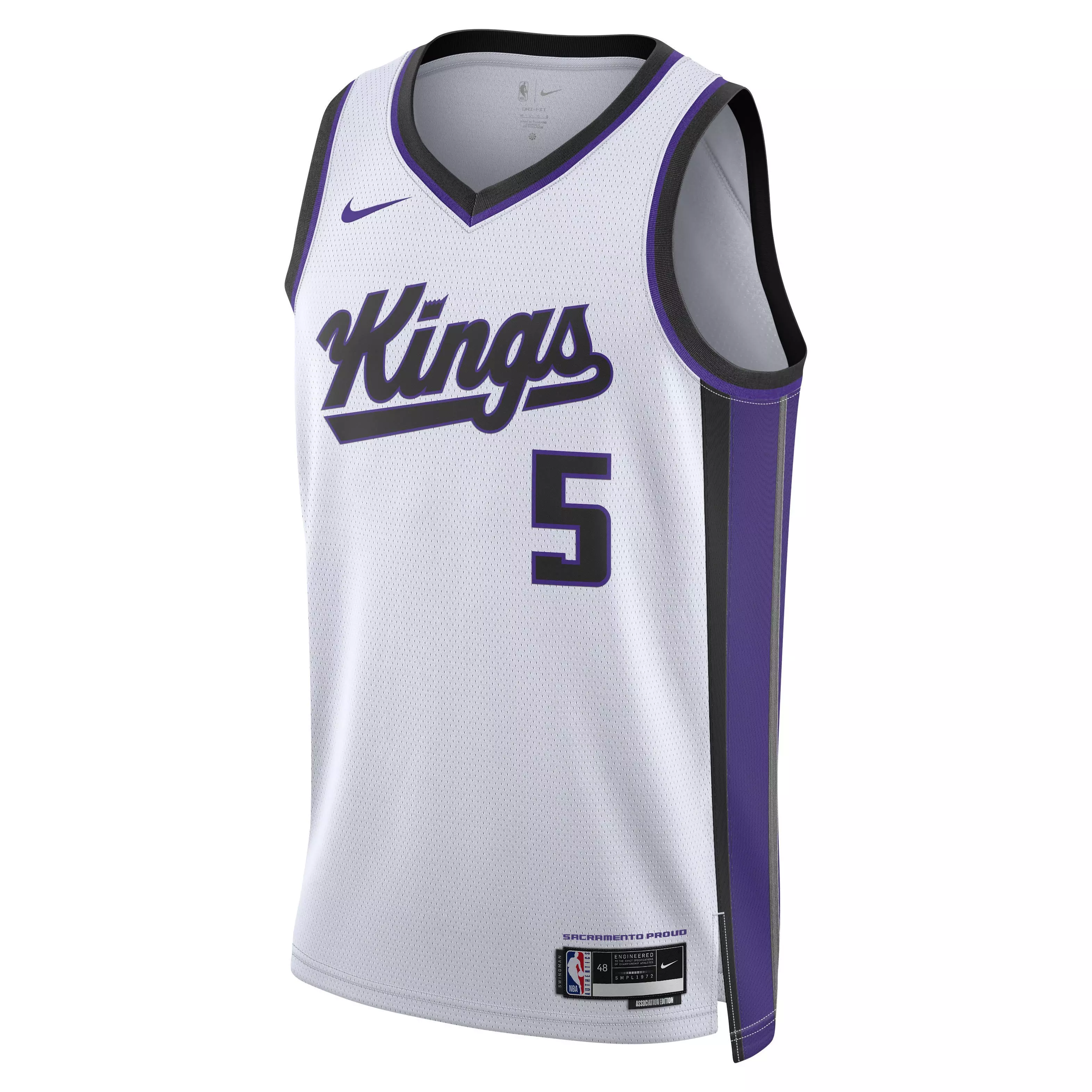 Nike Men's De'Aaron Fox Sacramento Kings 2023/24 Association Edition Dri-FIT NBA Swingman Jersey - White - WHITE