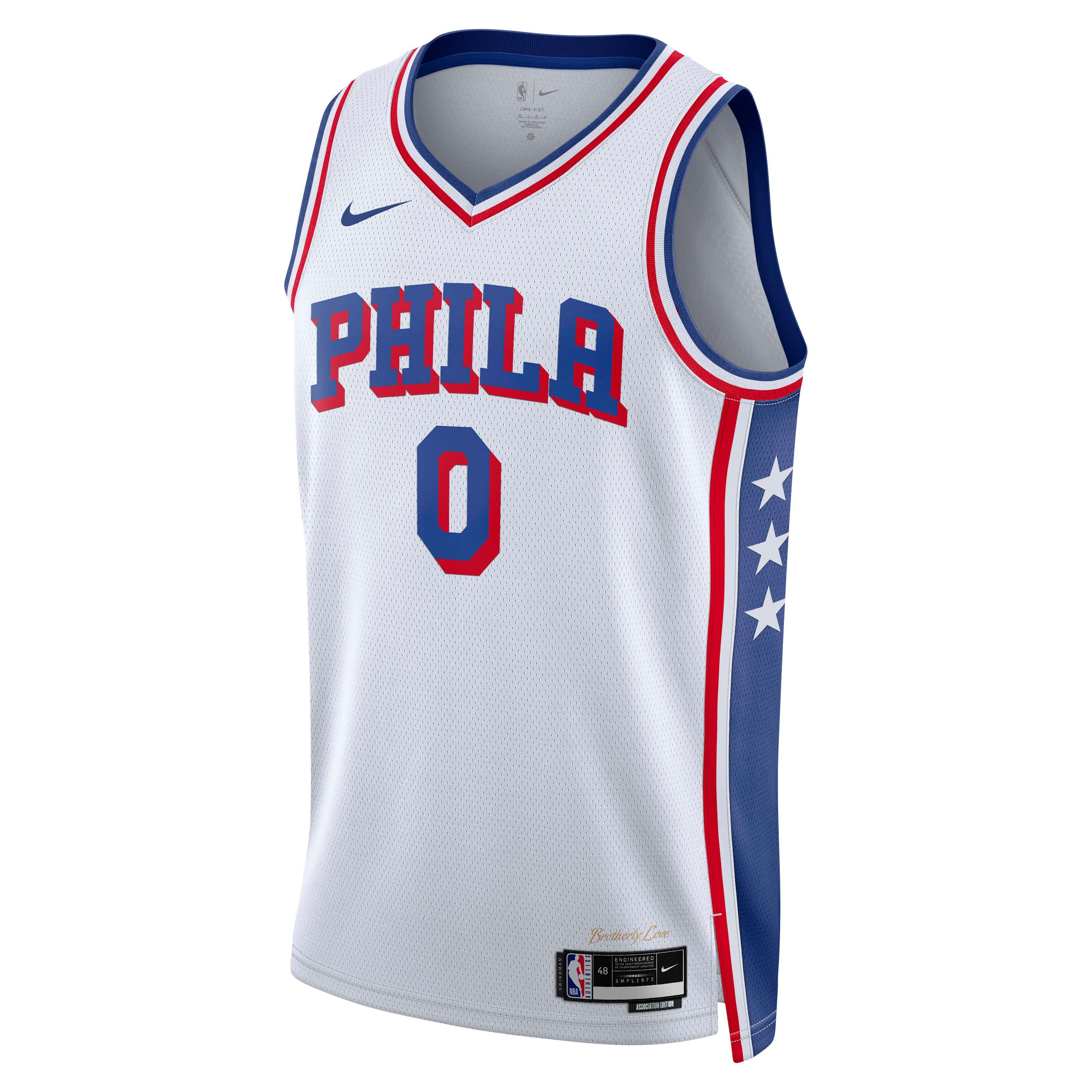 Nba Jersey Nike 76ers Shirt Nike Men's Maxey Philadelphia 76ers