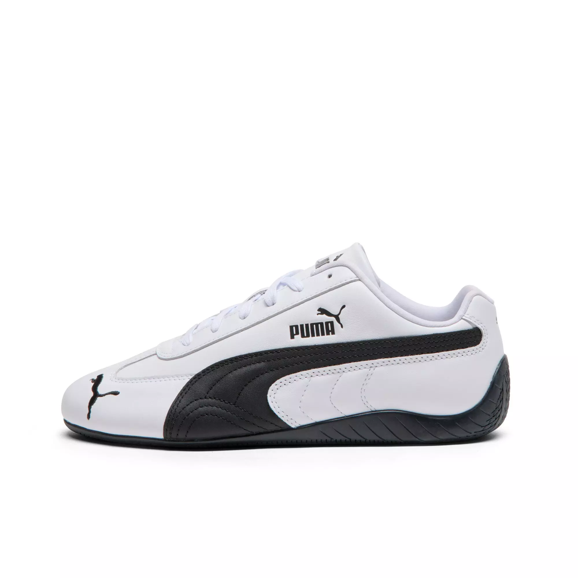 PUMA Speedcat Full Leather "PUMA White/PUMA Black" Men's Shoe - WHITE/BLACK