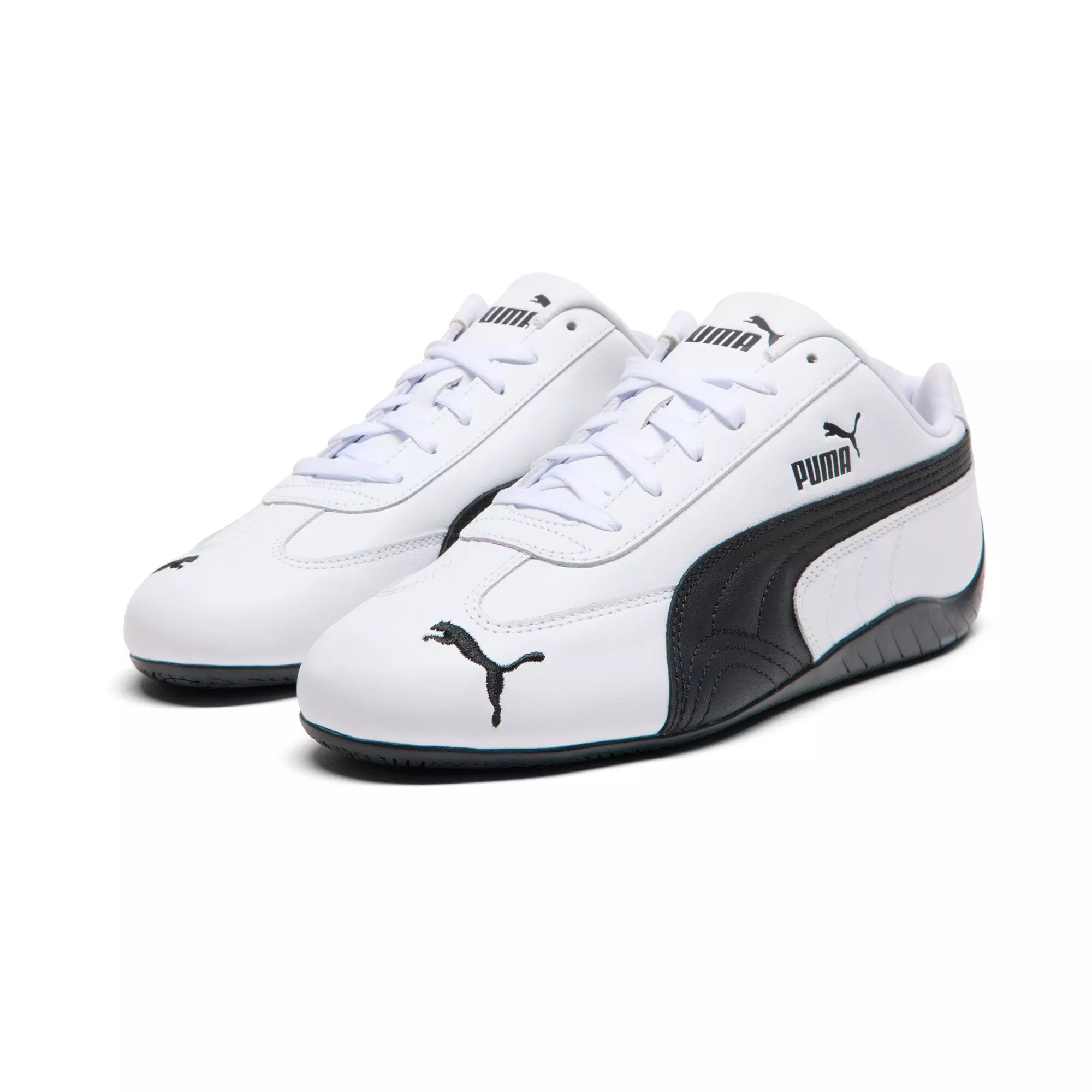 PUMA Speedcat Full Leather "PUMA White/PUMA Black" Men's Shoe - WHITE/BLACK