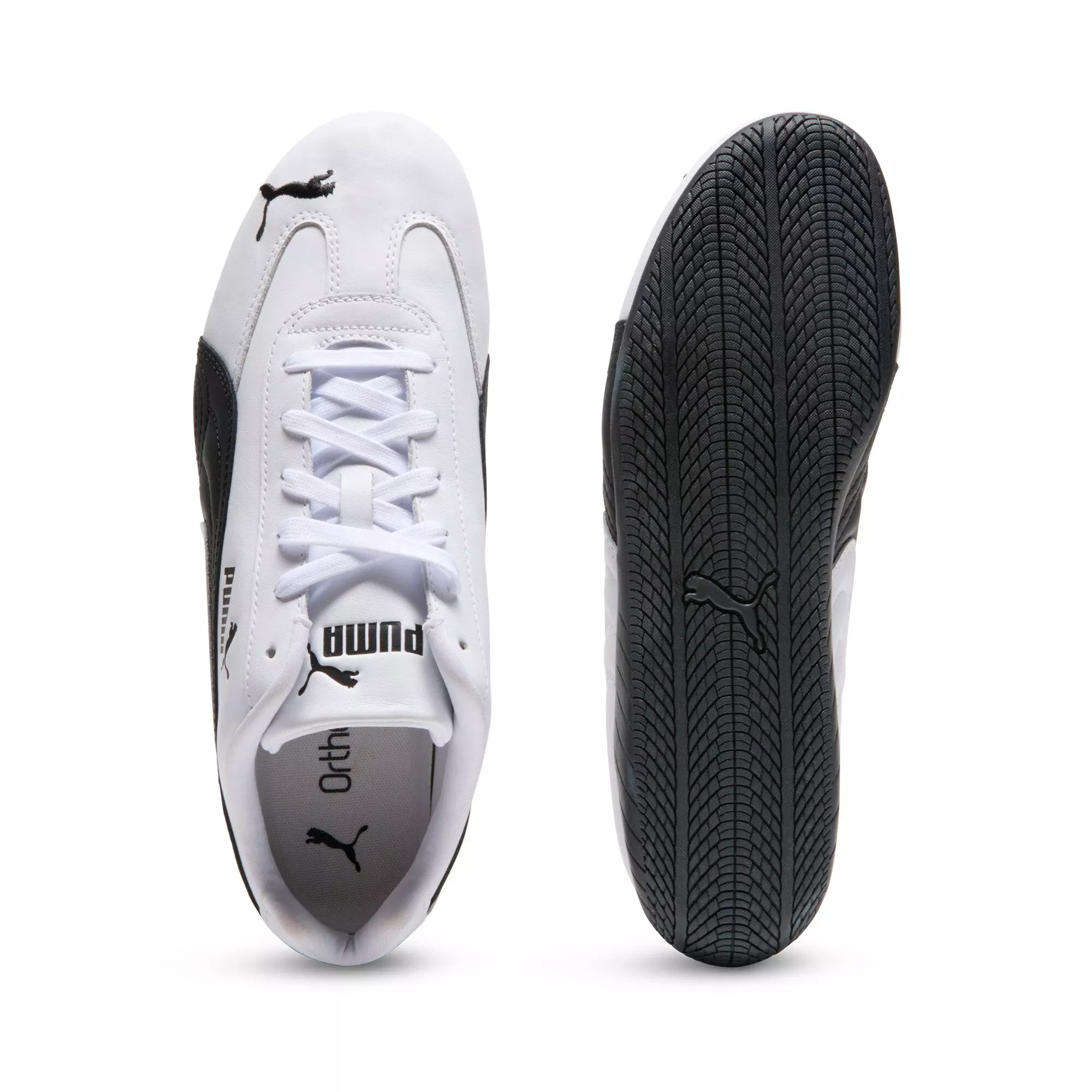 PUMA Speedcat Full Leather "PUMA White/PUMA Black" Men's Shoe - WHITE/BLACK