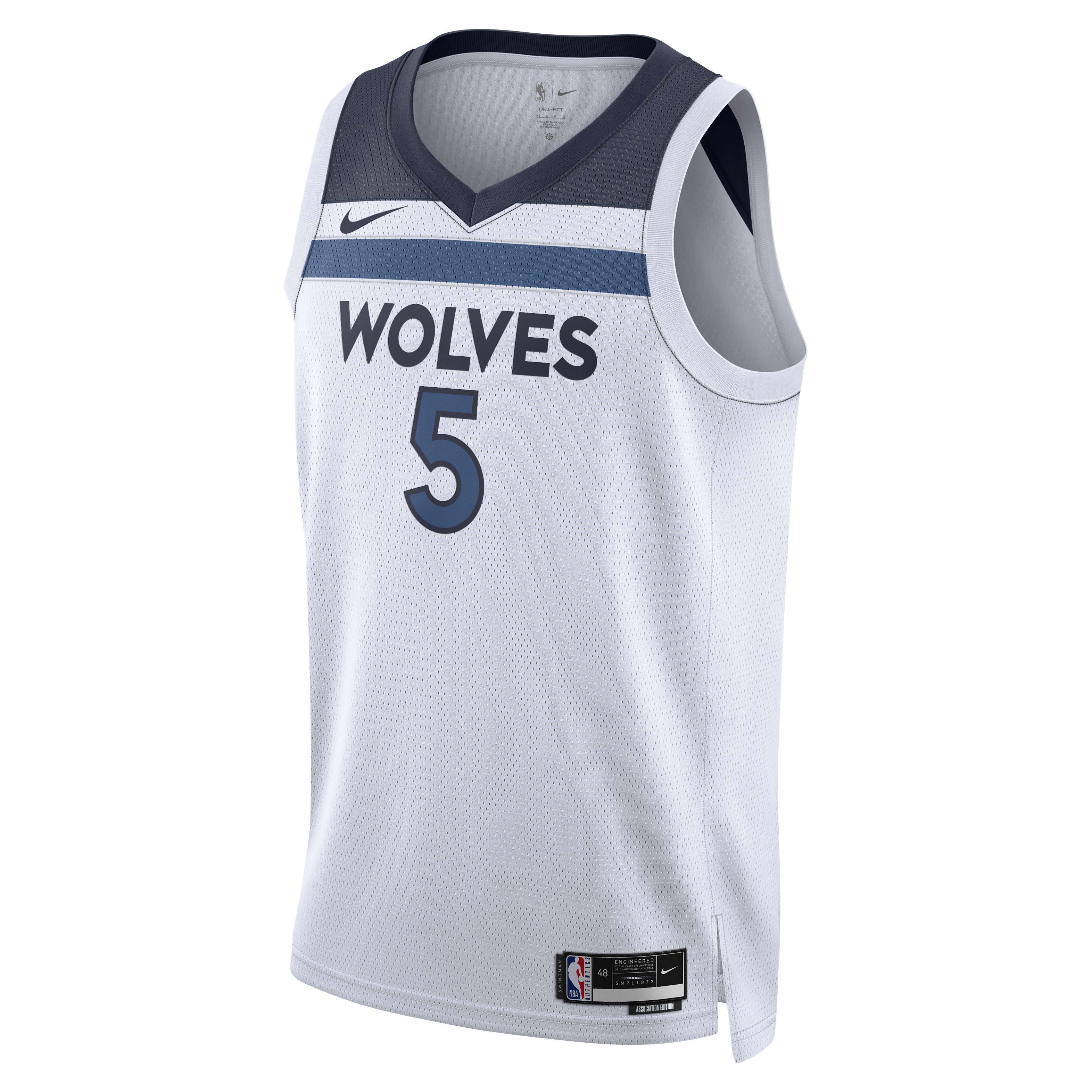 Nike Men's Minnesota Timberwolves 2022/23 Association Edition Dri-FIT NBA Swingman Jersey - White - WHITE Thumbnail View 1