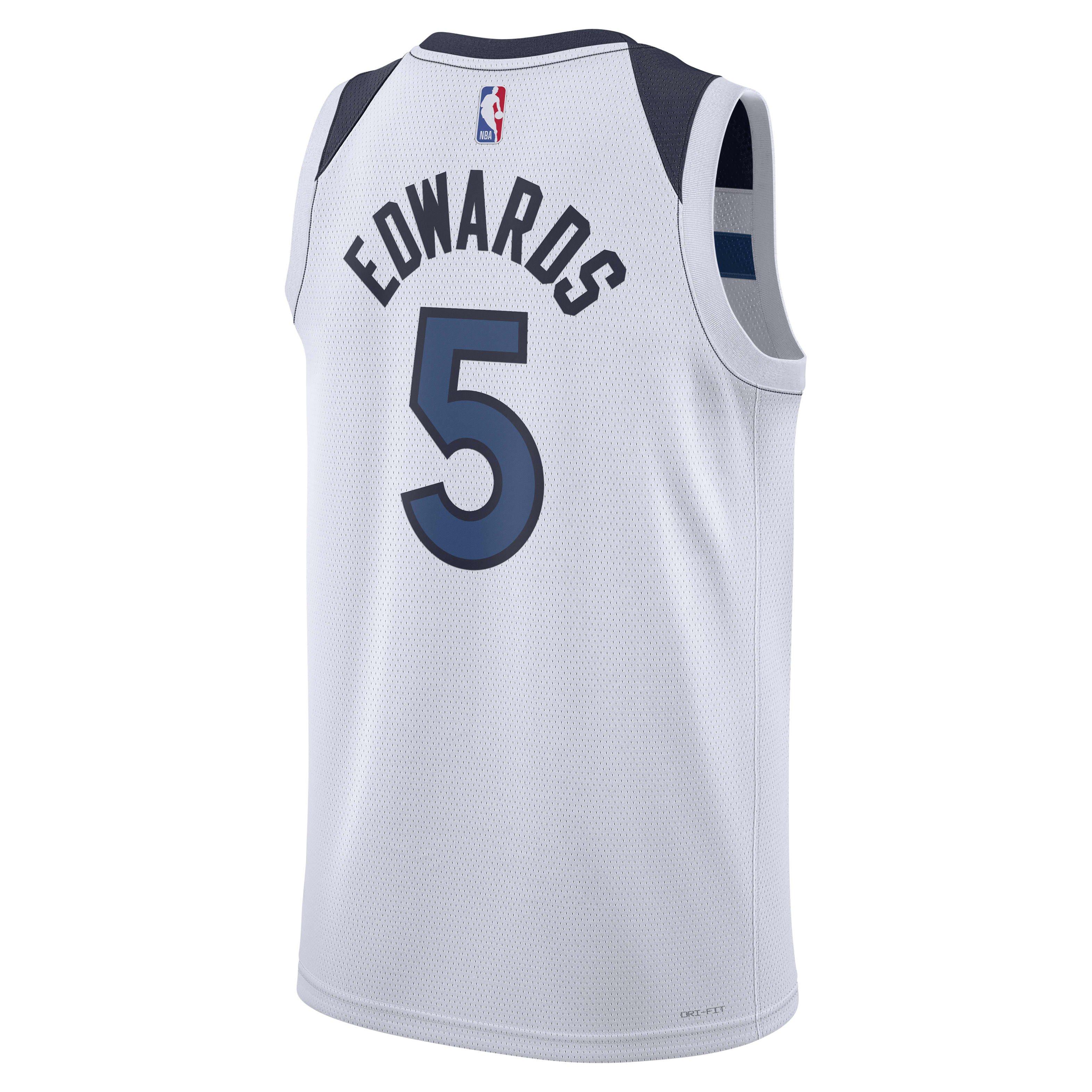 Nike Men's Minnesota Timberwolves 2022/23 Association Edition Dri-FIT NBA Swingman Jersey - White - WHITE Thumbnail View 2