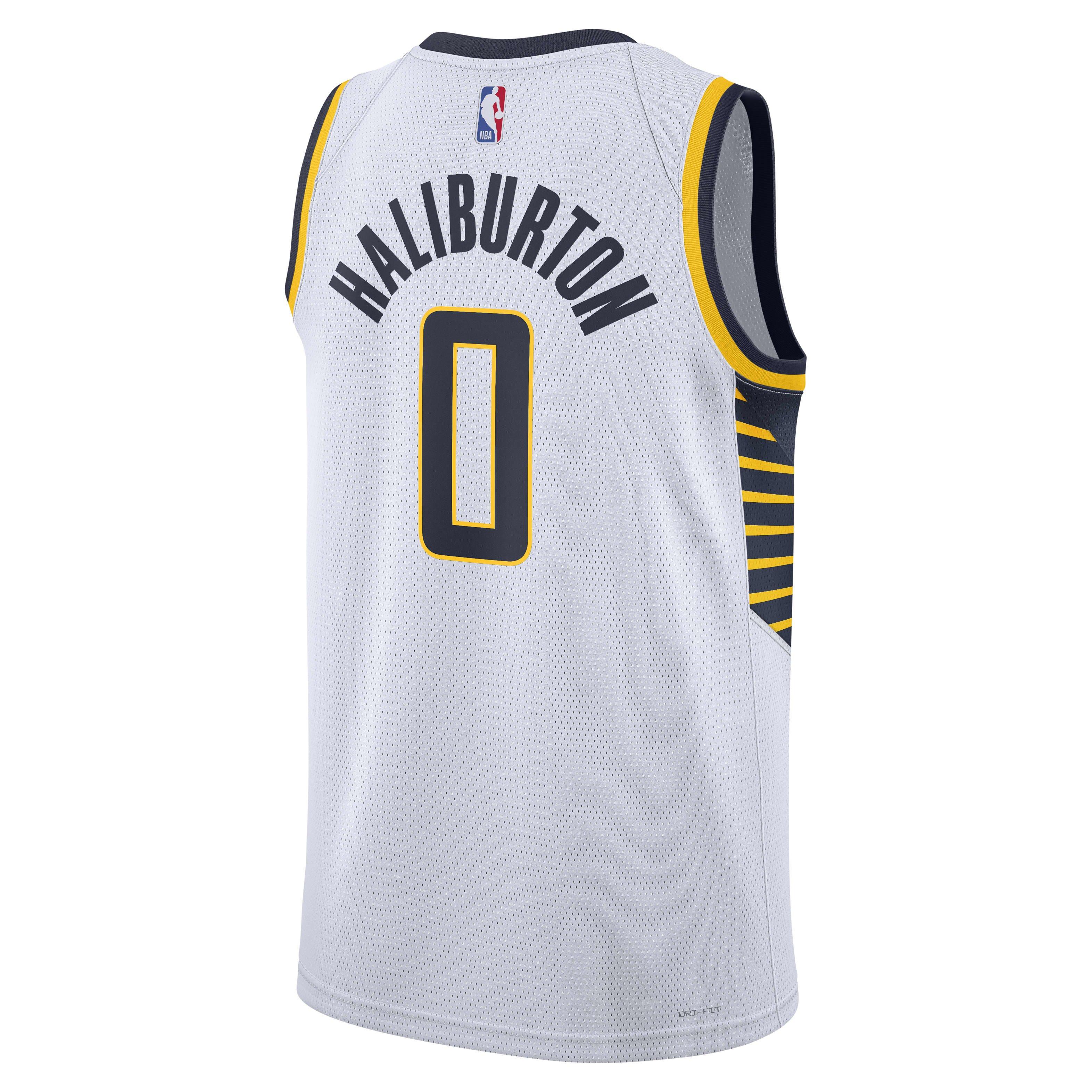Nike Men's Indiana Pacers 2022/23 Association Edition Dri-FIT NBA Swingman Jersey - White - WHITE Thumbnail View 2